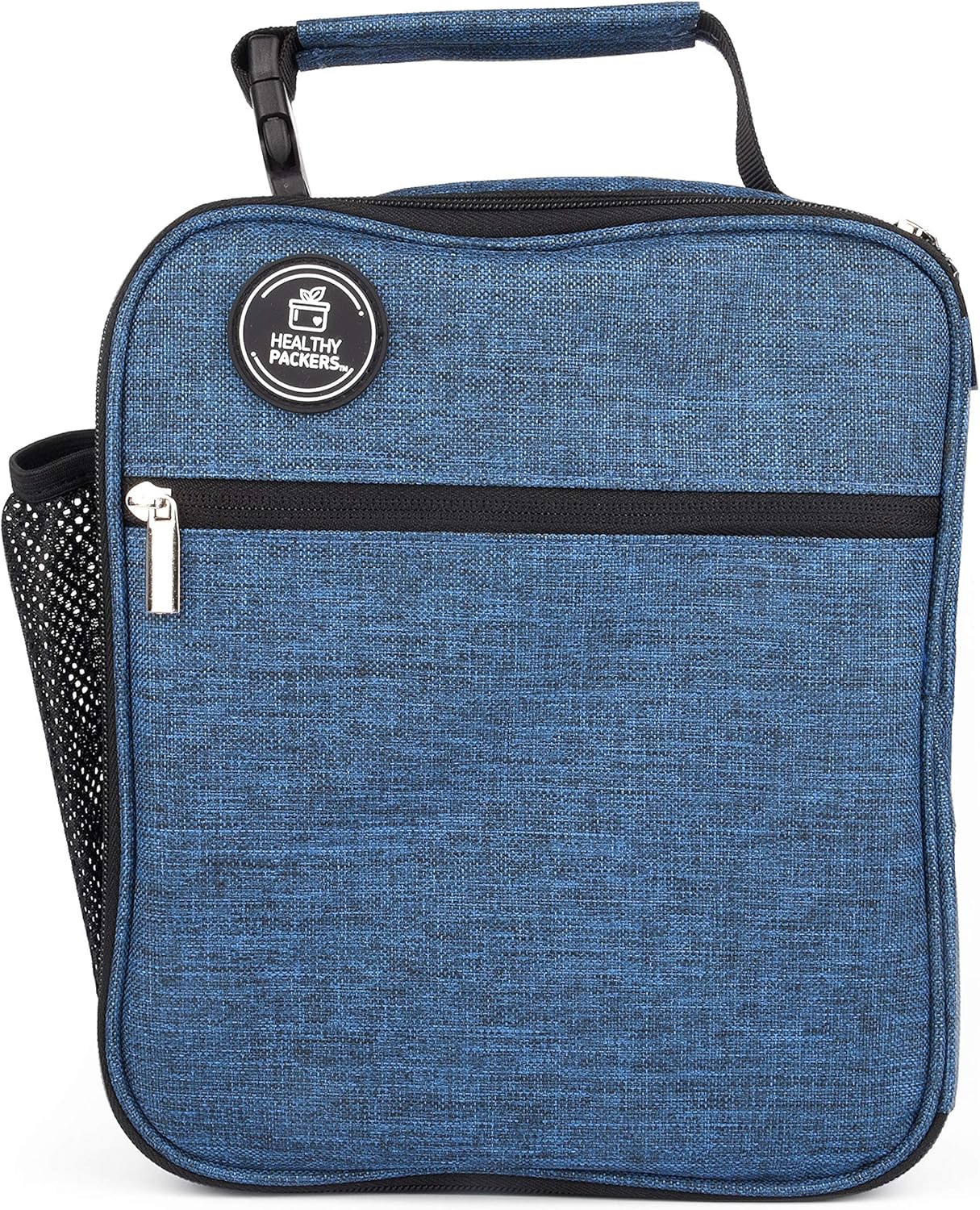 Insulated Lunch Bag for Men, Women & Kids with water bottle holder, Professional lunchbox for adults, Mens lunchbox for work, School and Outdoor Activities, waterproof insulated lunch box, Dark Blue