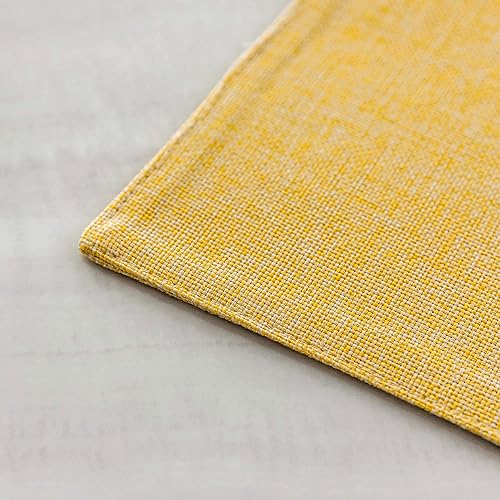 Vista 247 de Home Brilliant Juego de 4 manteles individuales de lino azul, resistentes al calor, manteles individuales para mesa de comedor, manteles Índigo