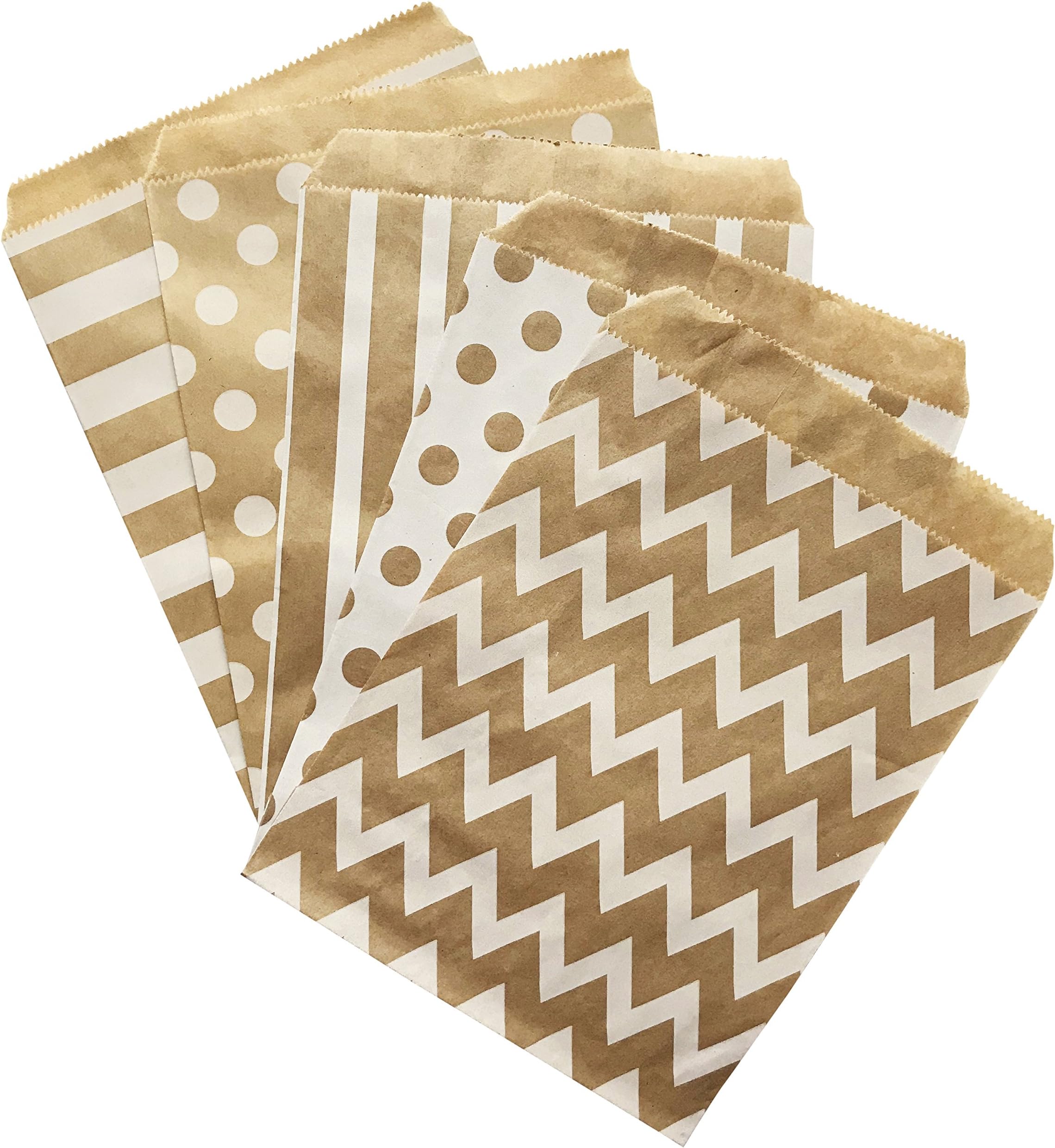 Kraft Brown Party Treat Bags Set of 60 with Seals All Occasion