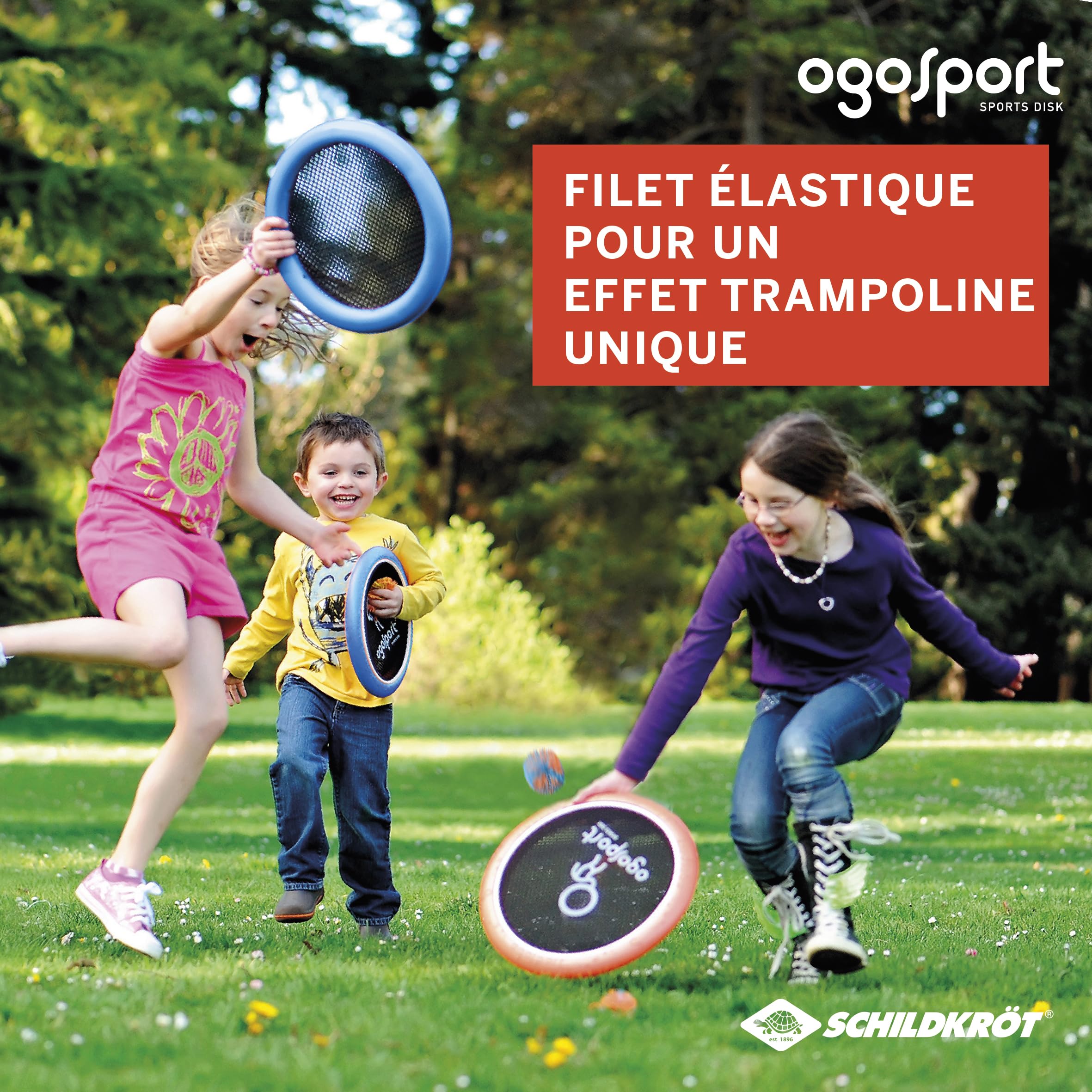 Set, 2 Disques Souples Ogo Ø29cm, 1 Balle, Taille Standard, Le Classique Jeu Populaire