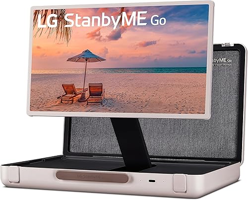 Miniatura 4 de LG StanbyME Go - Pantalla táctil portátil inteligente 1080P de 27 pulgadas (27LX5QKNA, modelo 2023), beige calmante