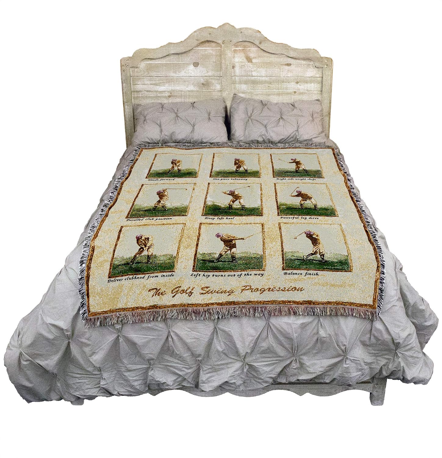 Pure Country Weavers Golfer Swing Blanket - Sports Fan Coach Team Gift Tapestry Throw Woven from Cotton - Made in the USA (72x54)
