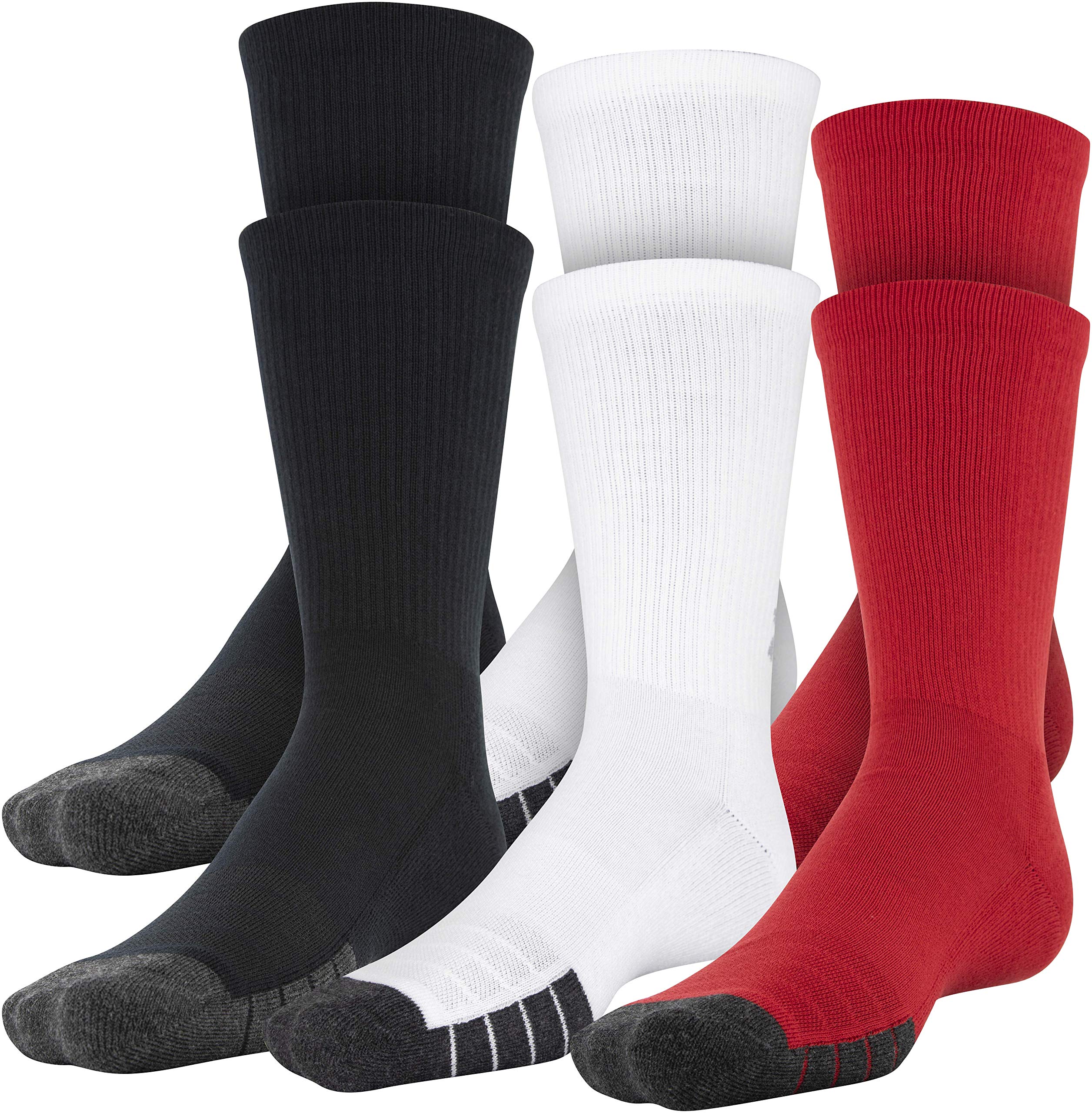 Under Armour Calcetines altos Performance Tech para mujer, varios pares (paquete de 6)