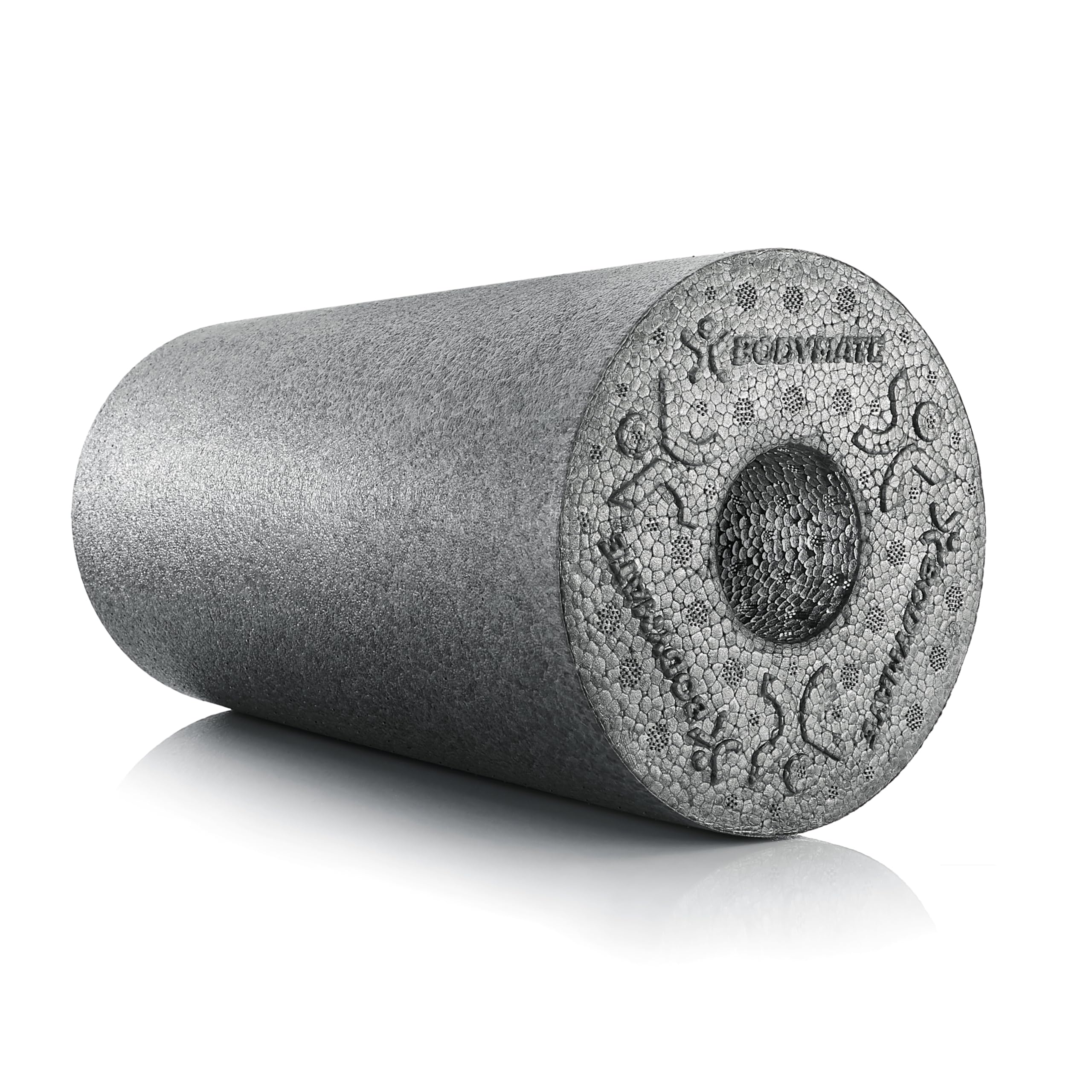 BODYMATE Foam Roller Standard Medio-Duro Lunghezza 30 cm Diametro 15 cm con ebook Gratuito - Foam Roller Professionale in Vari Colori e Misure