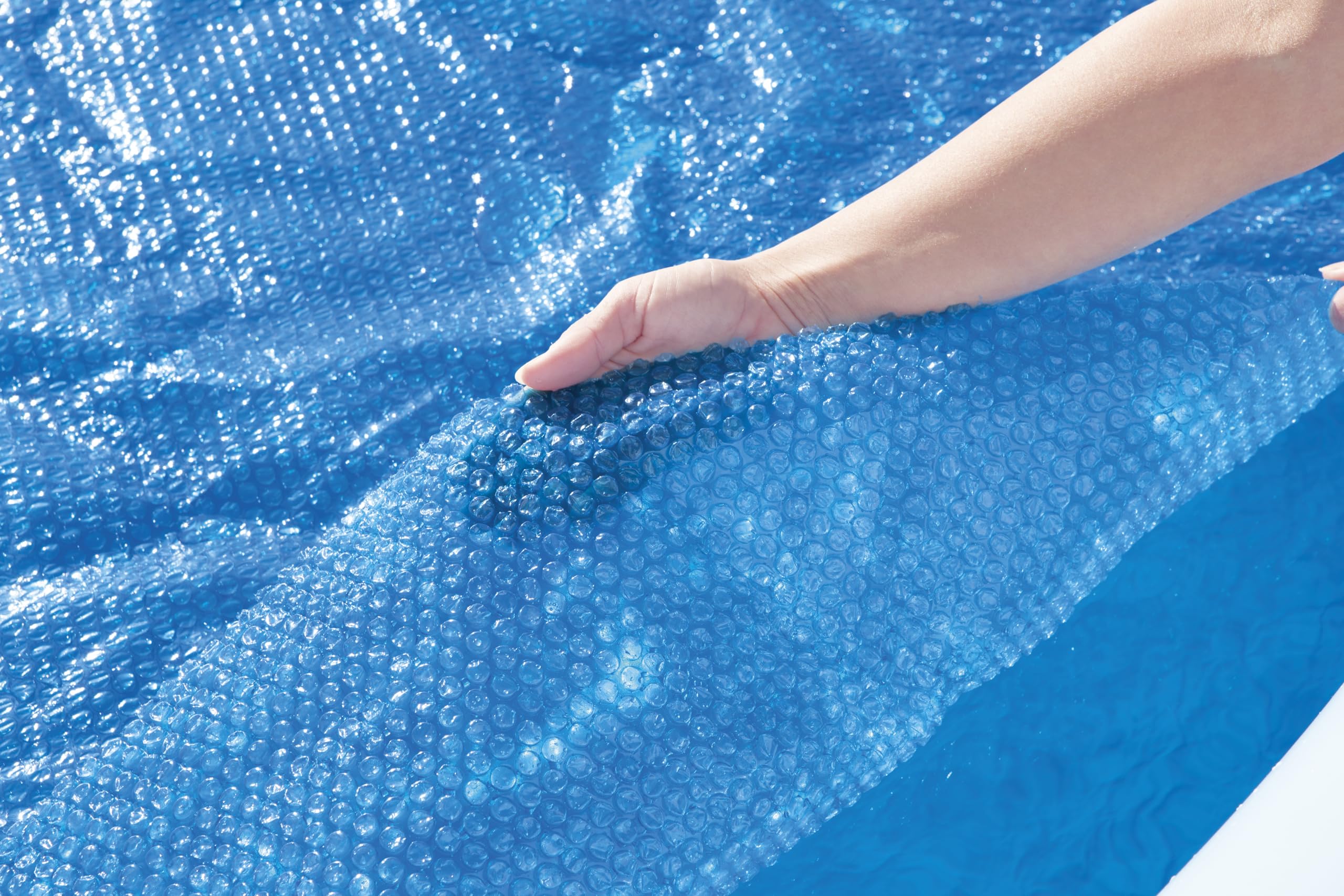 Bestway PE-Solarabdeckplane 380 x 180 cm, blau, eckig