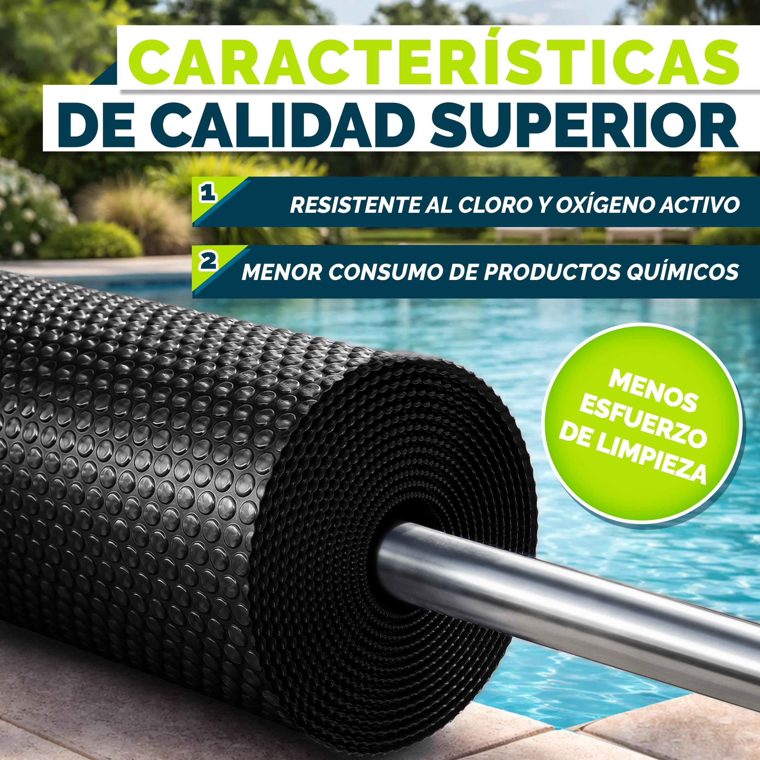 tillvex Cobertor Solar para Piscinas Rectangular 800x500 cm | Espesor de la lámina Solar 120 µm | La Cubierta Solar se Puede Cortar a Medida | Calefacción de la Piscina para el Calentamiento del Agua