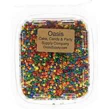 Edible Confetti Sprinkles, Primary Color Sequins, 8 Ounces, For Cake and Cookie Decoration