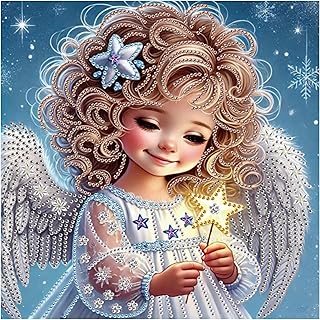 DPDAKIT Angel Diamond Painting Kits, 5D Special Shape Diamond Art Kits for Adults, Crystal Rhinestones Art Craft for Beginners DIY Home Wall Decor Gift, 12 × 12 Inches