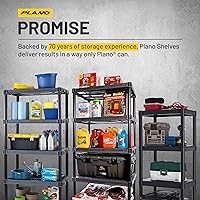 Vista 6 de Plano 5-Shelf Plastic Storage Shelves, 73” x 36” x 18”, 750lb Capacity, Pantry, Office, Closet and Garage Shelves, Easy to Assemble, Durable Plastic
