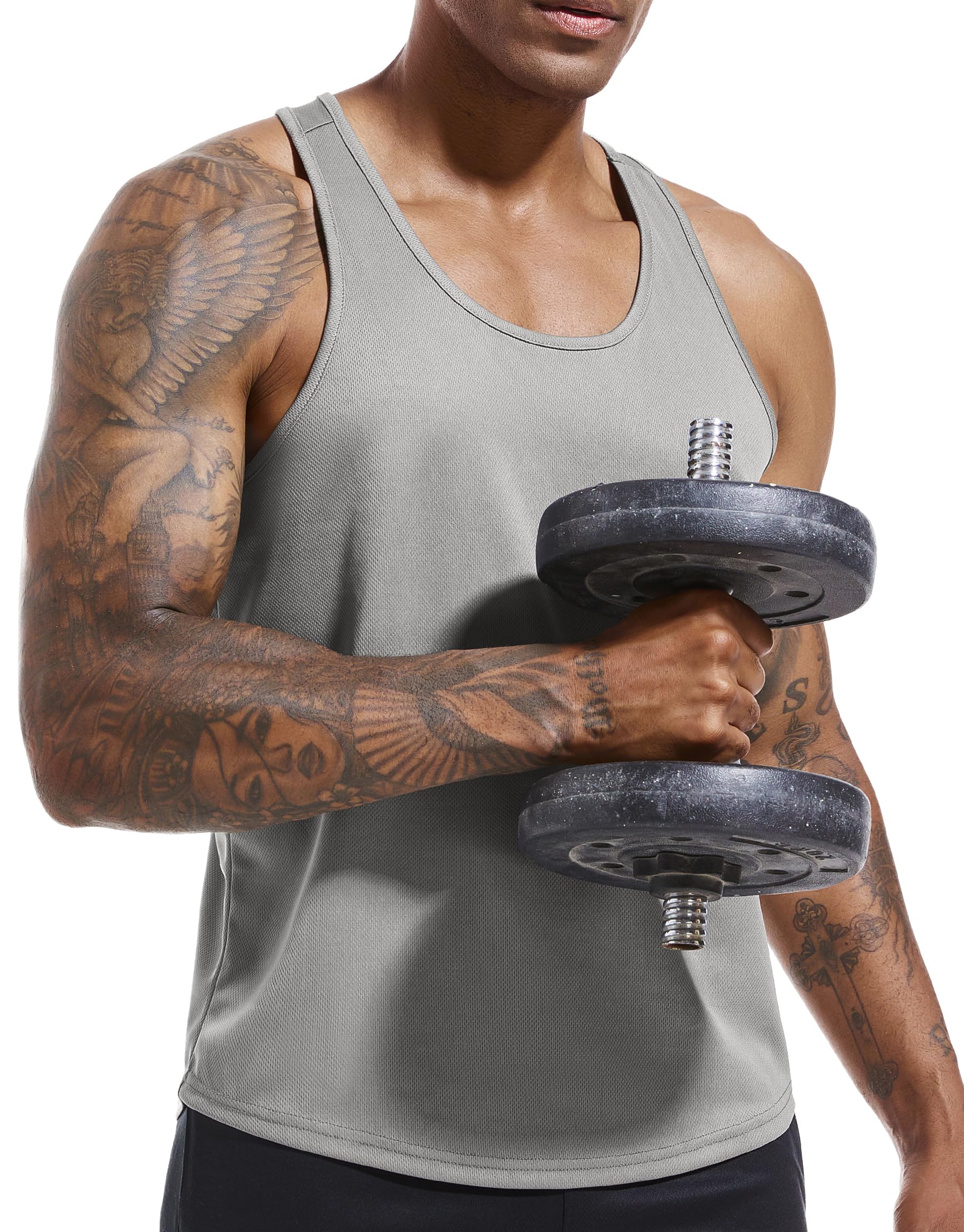 Holure 3er Pack Tank Top Herren, Achselshirts Sport Ärmelloses Shirt Unterhemd Fitness Sleeveless T-Shirt für Training Fitness Bodybuilding Vest