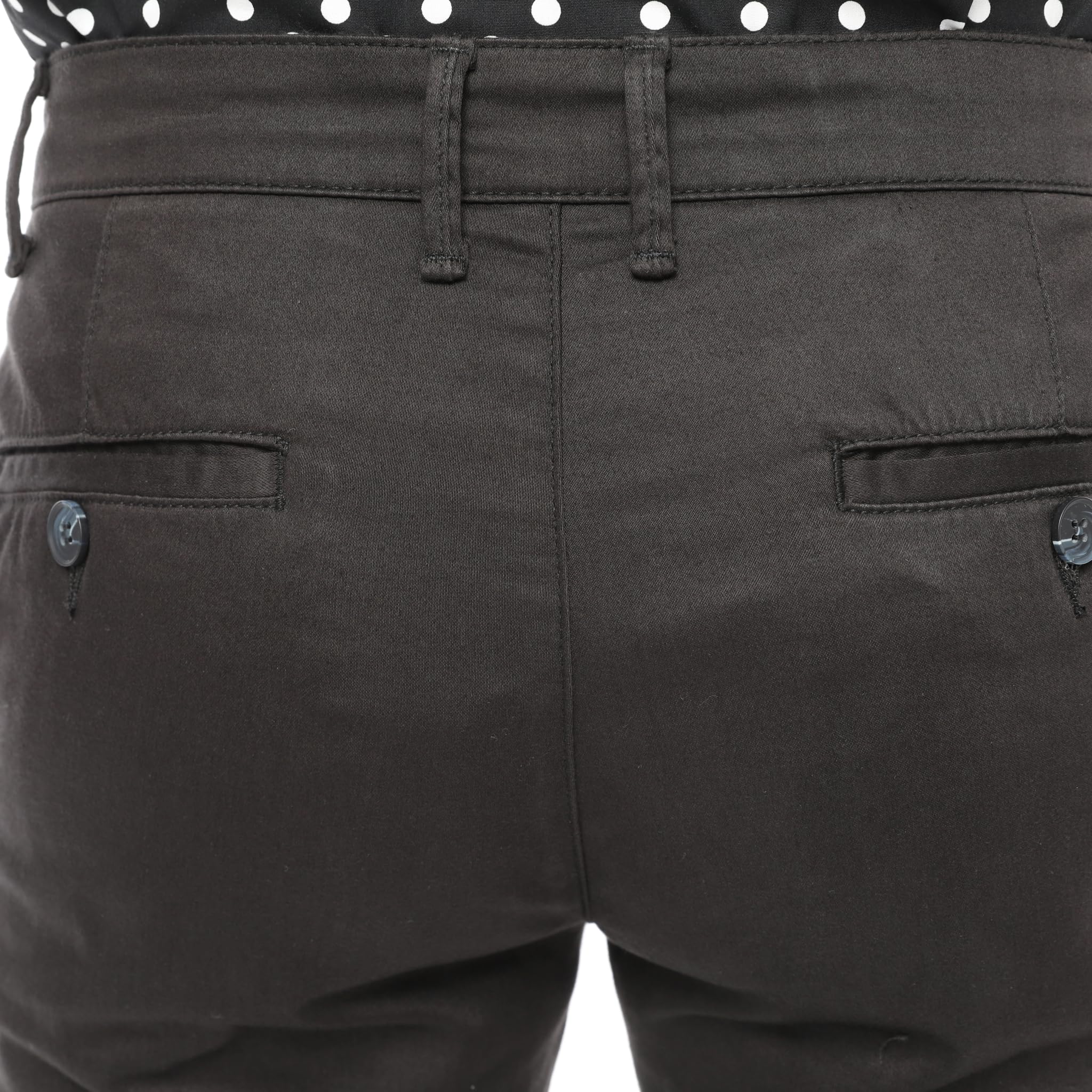 Xact Pantalones Chinos elásticos clásicos de Sarga Suave para Hombre