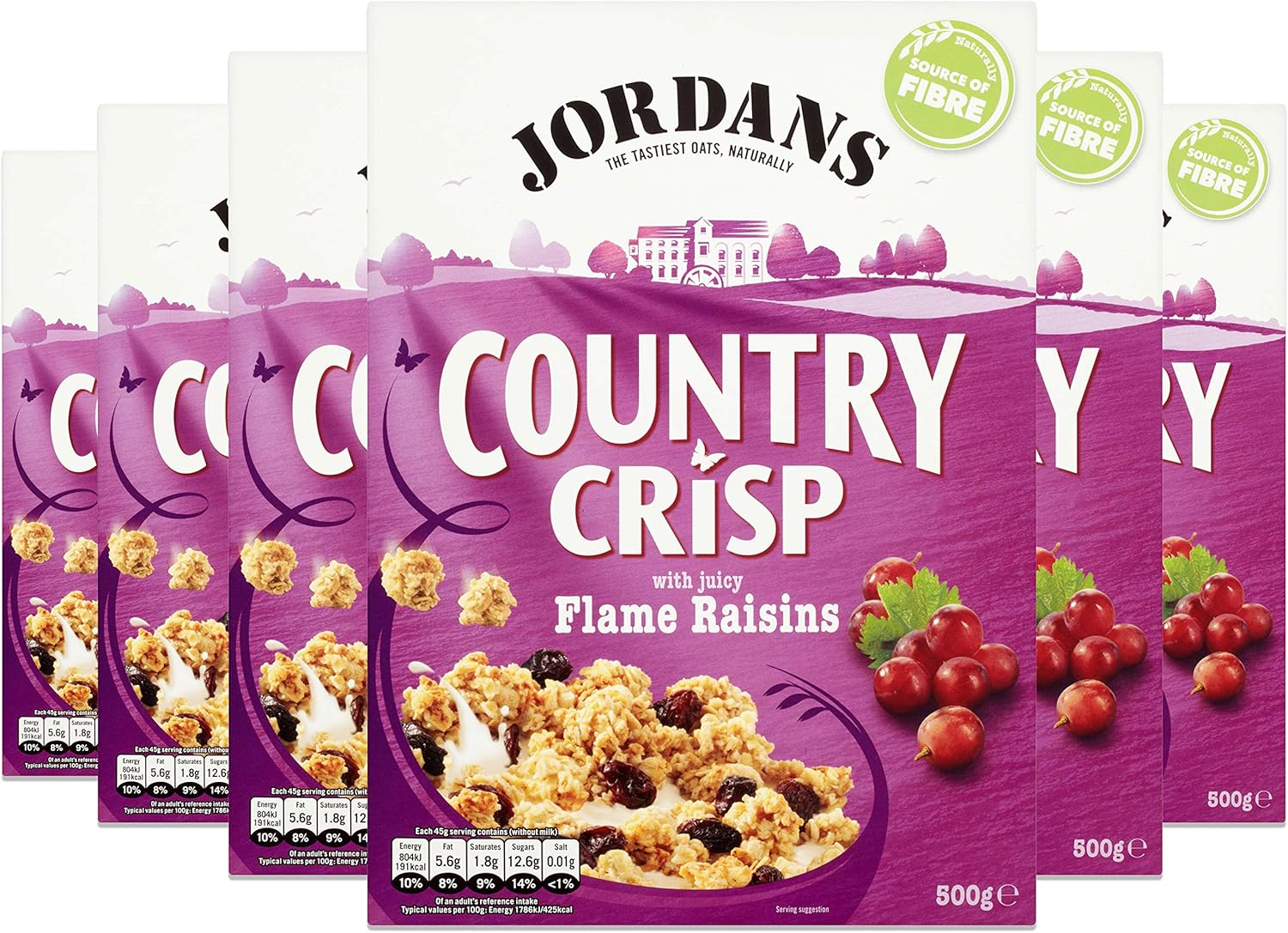 Jordans Country Crisp Flame Raisins Breakfast Cereal Vegetarian 6