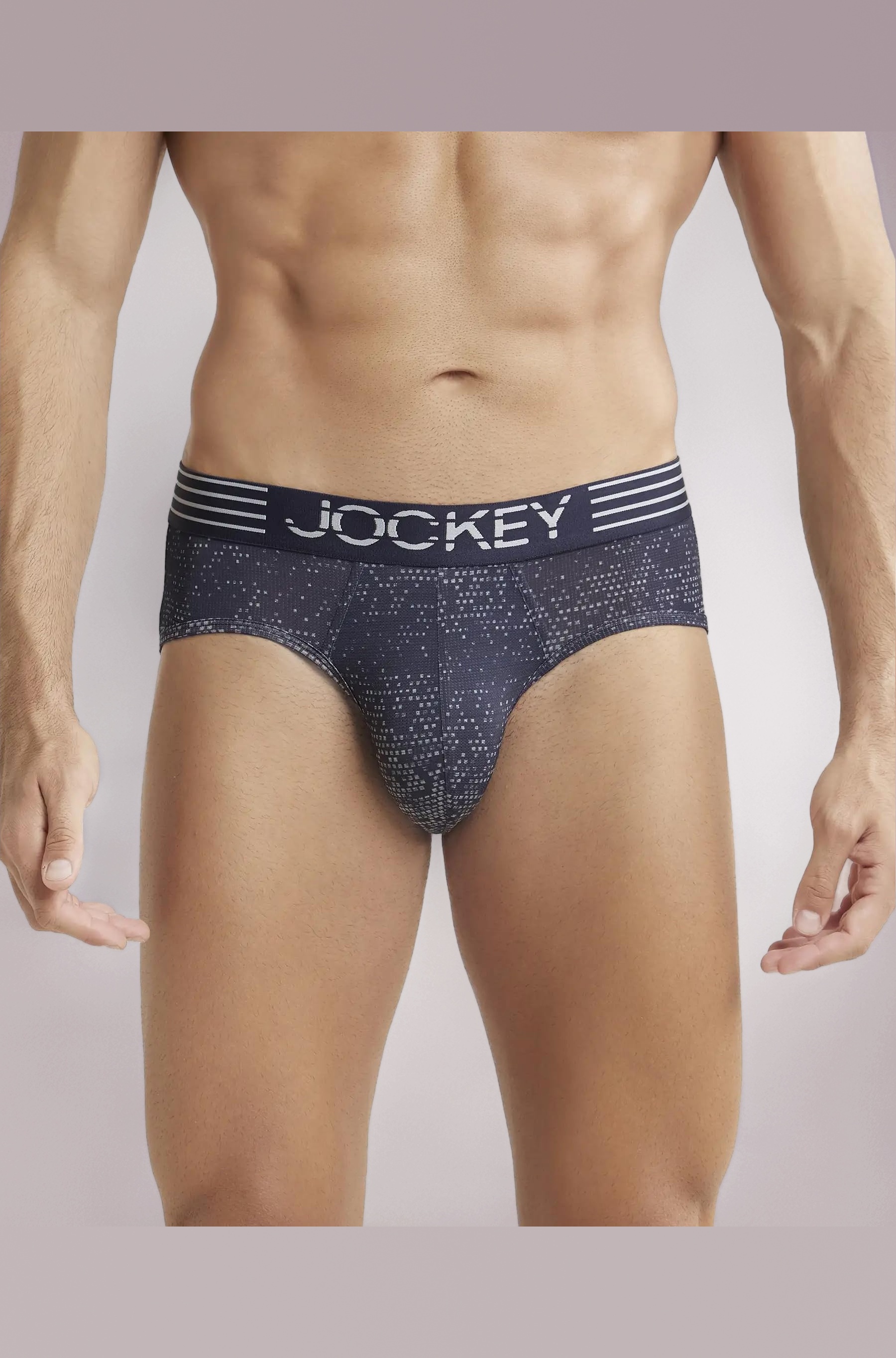 Jockey MM07 Men's Microfiber Mesh Elastane Printed Active Wear Brief (Prints May Vary)