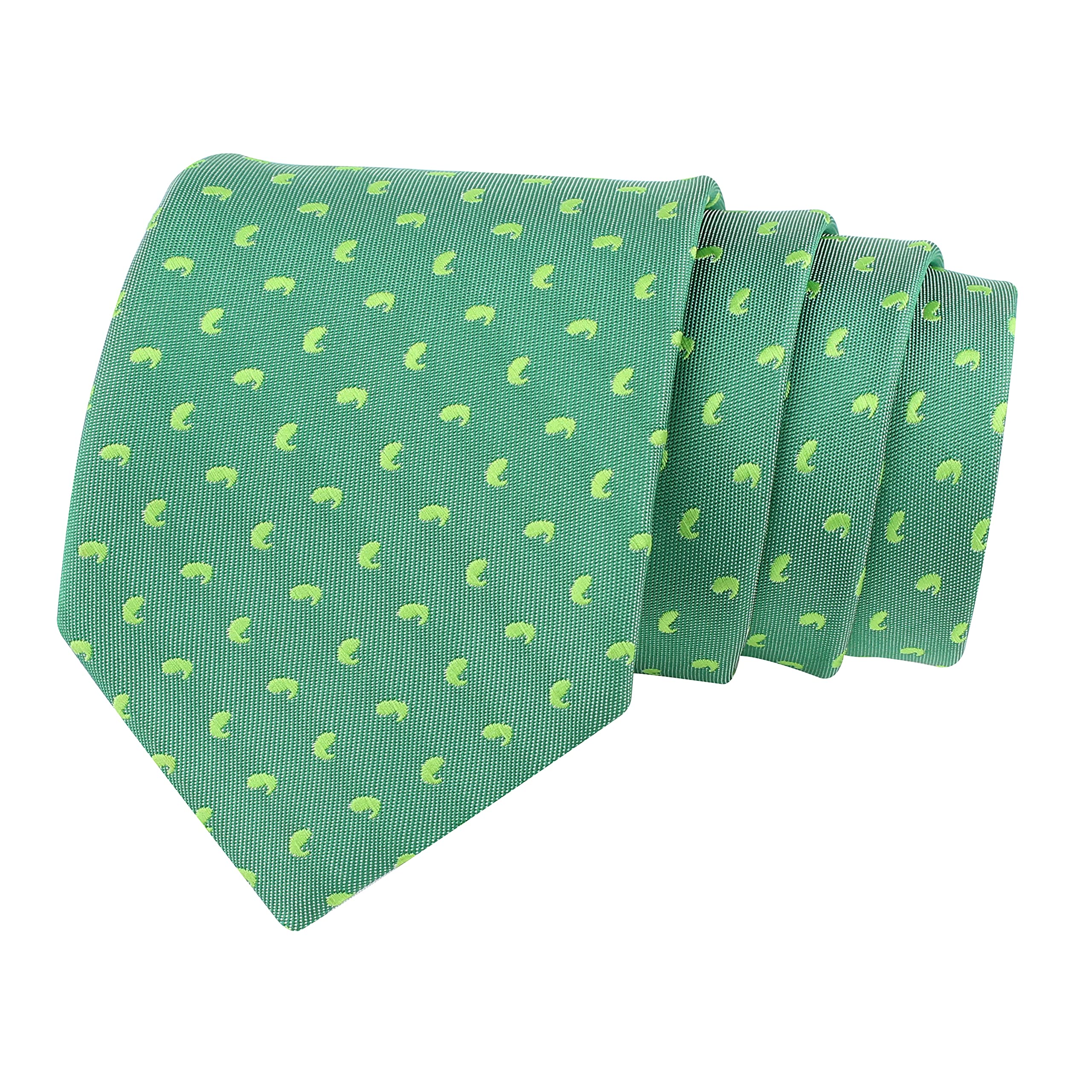 Kavove The Astro Mini Paisley Blue Necktie For Men-image-11