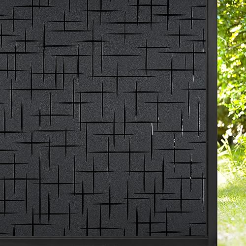 Miniatura 11 de rabbitgoo Película de privacidad para ventana, película de vidrio esmerilado, adhesivo decorativo de privacidad, bloqueo UV, adhesivo estaico