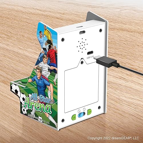 Vista 19 de My Arcade All Star Stadium Nano Player - Mini máquina de arcade portátil con 207 juegos retro, pantalla de 2.4 pulgadas, verde, pequeña arcada