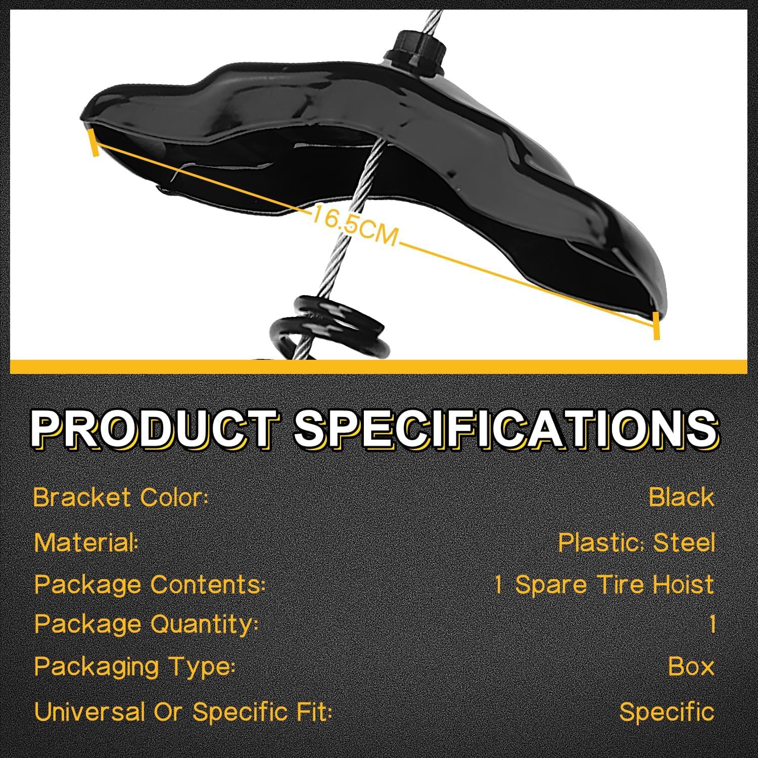 924-538 Spare Tire Hoist Wheel Carrier Winch Lifter Fit for Dodge Ram 1500 2002-2005 | Dodge Ram 2500/3500 2003-2010 | Ram 2500/3500 2011-2012 | Replace 52020568AD