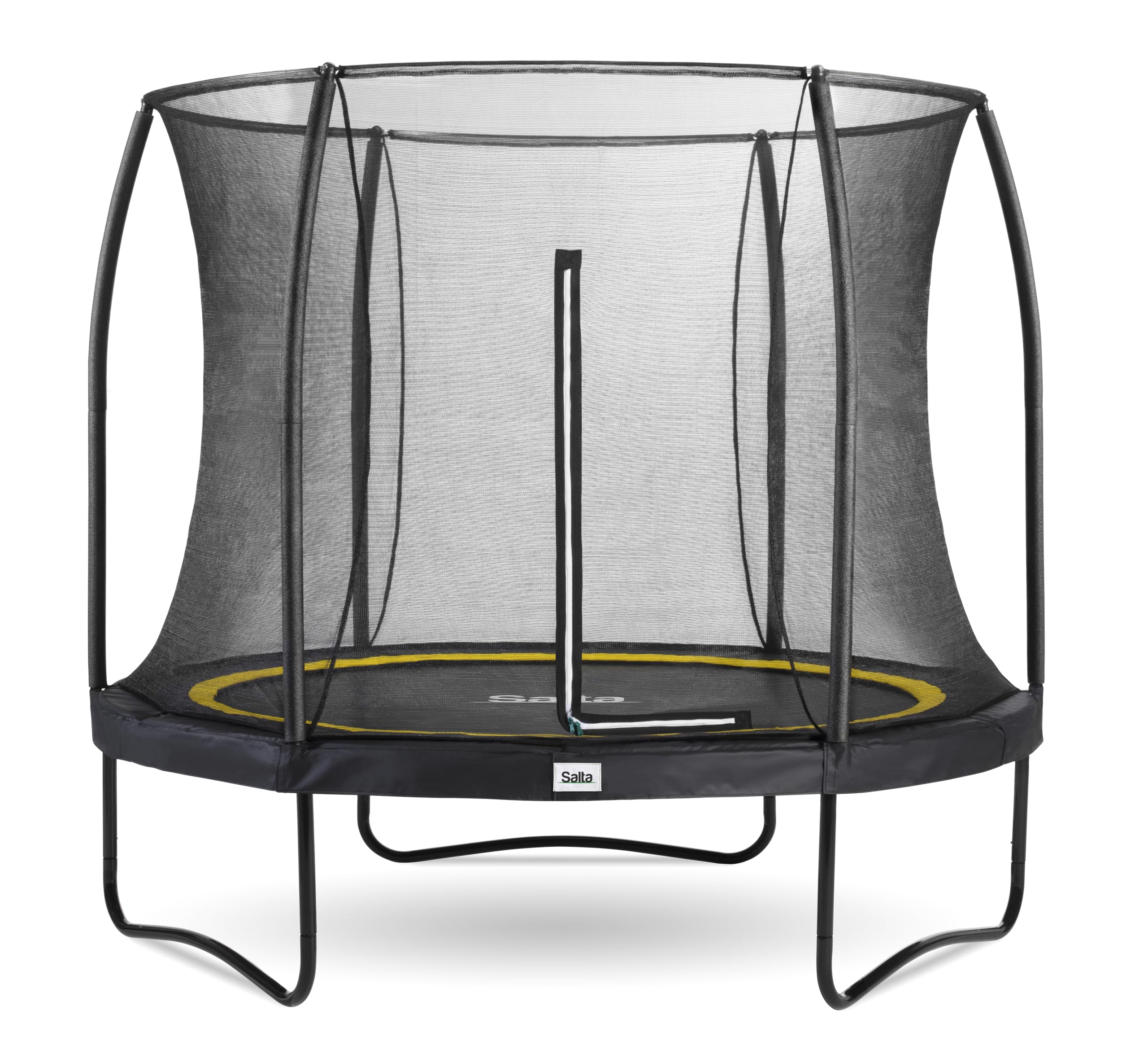Salta Comfort Edition – Rundes Gartentrampolin, Ø183–Ø427 cm, TÜV geprüft, Schwarz/Grün/Pink