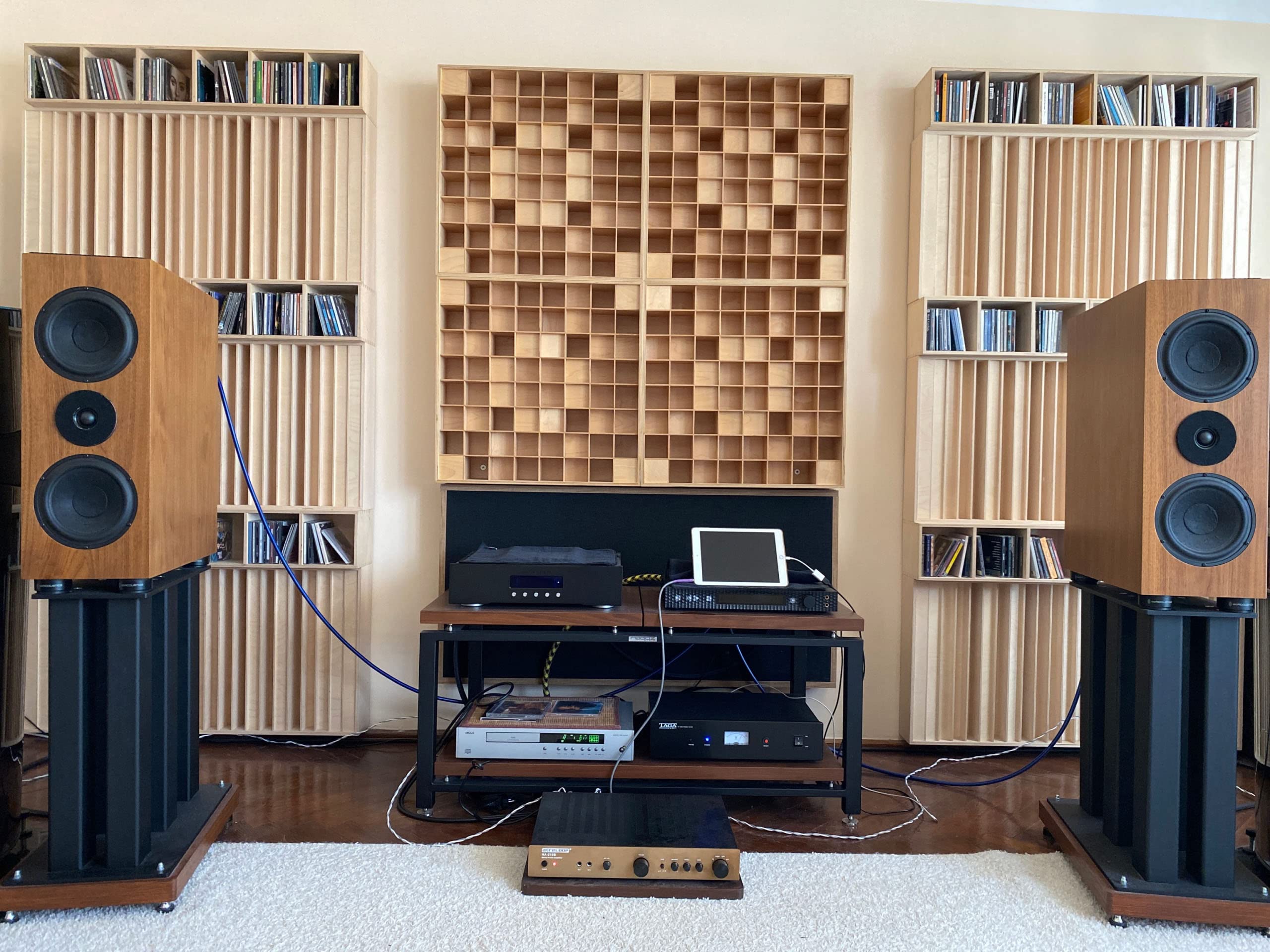 Bluetone Acoustics QRD N23 -Diffusore acustico in legno naturale, pannelli acustici di alta qualità per migliorare l'acustica delle stanze