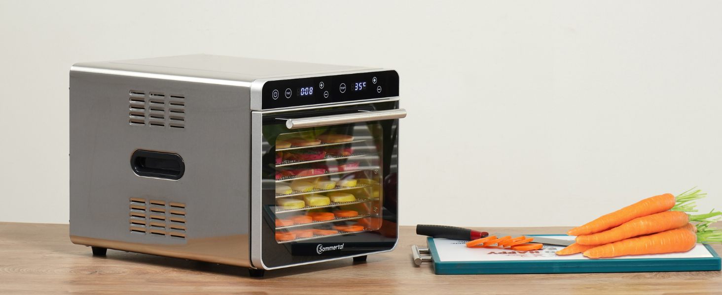 Vita5 Nobel PRO 10 Voedseldroger - Droogoven - RVS - 24-Uurs Timer - Led-bedieningspaneel