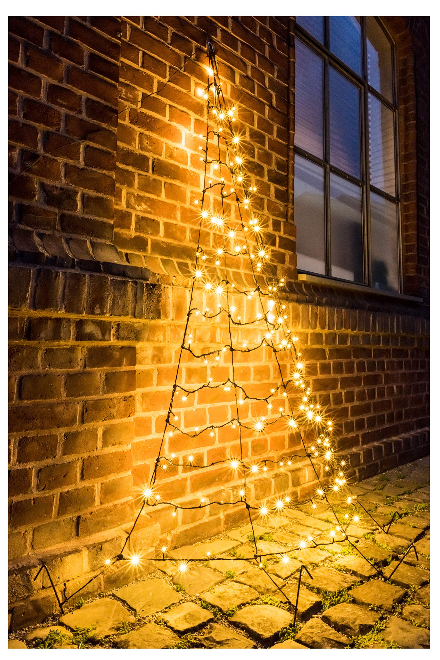 Galaxy LED Tannenbaum zur Wandbefestigung 200cm mit 200 warmweißen LED