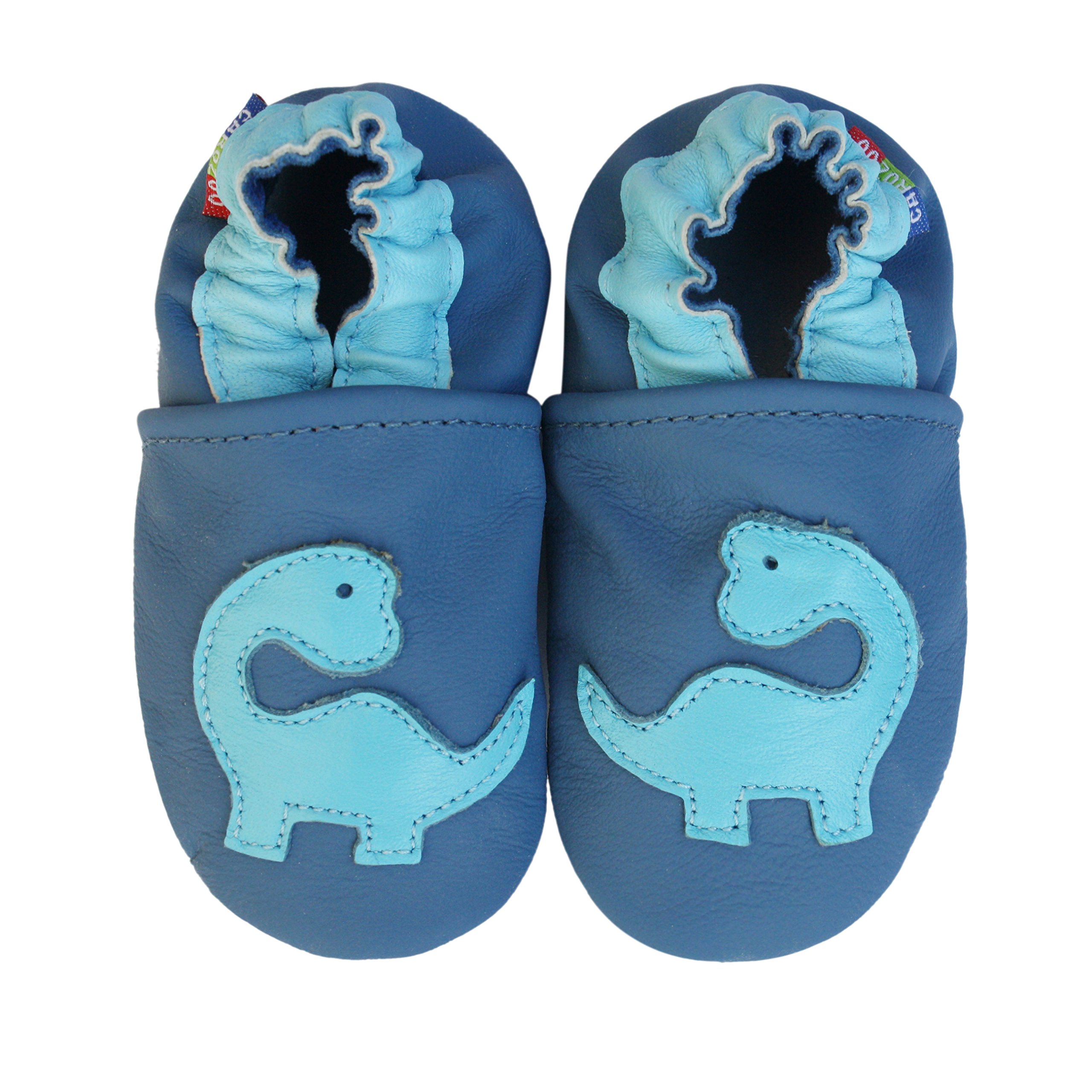 Carozoo Bleu De Dinosaure(Dinosaur Blue), Chaussures Bébé Semelle Souple Fille