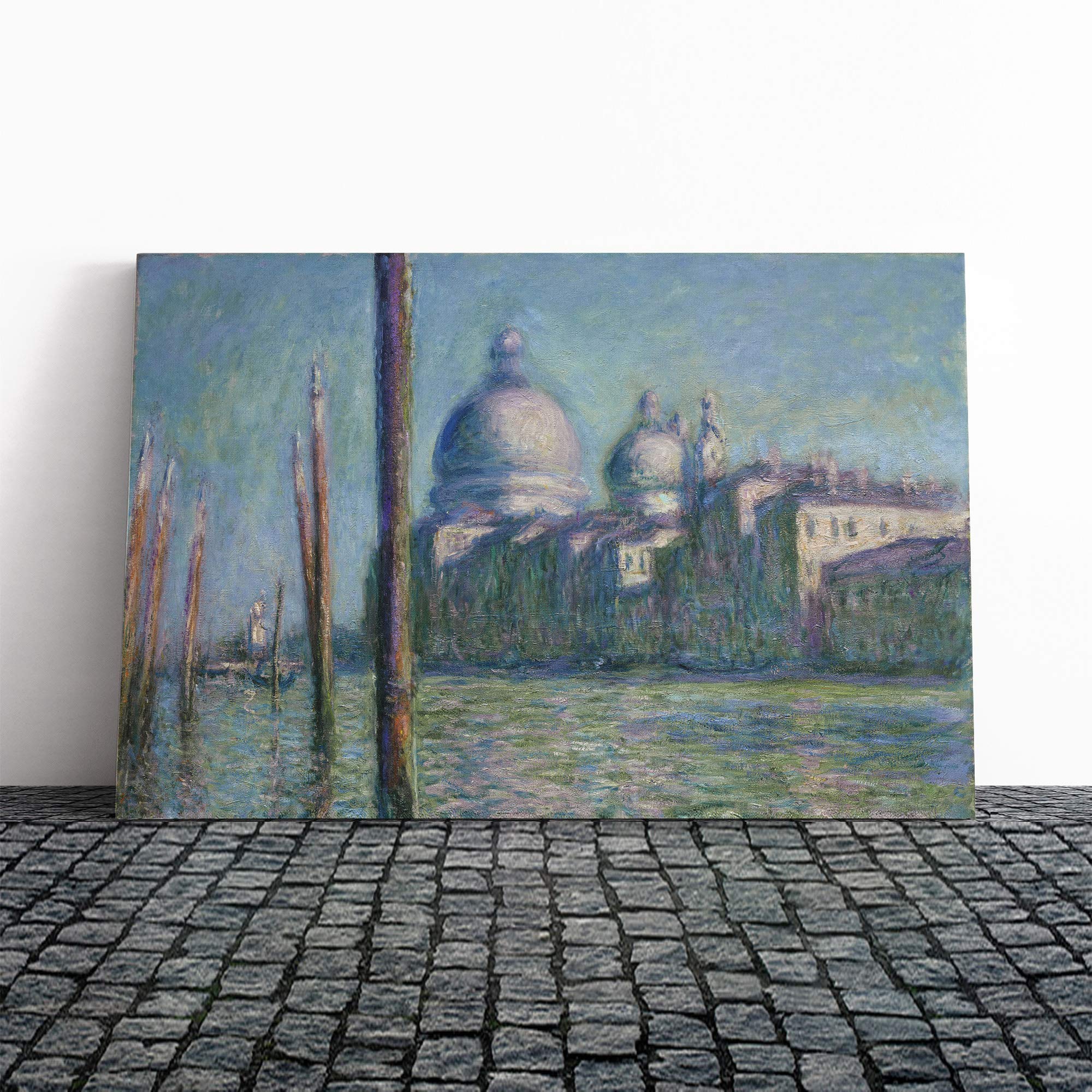 Claude Monet Le Grand Canal, Venice Canvas Print | Gallery Wrapped 30mm Frame Wall Art | 30x20 inches | Ready to Hang | Impressionist Picture | Living Room Bedroom Lounge Office