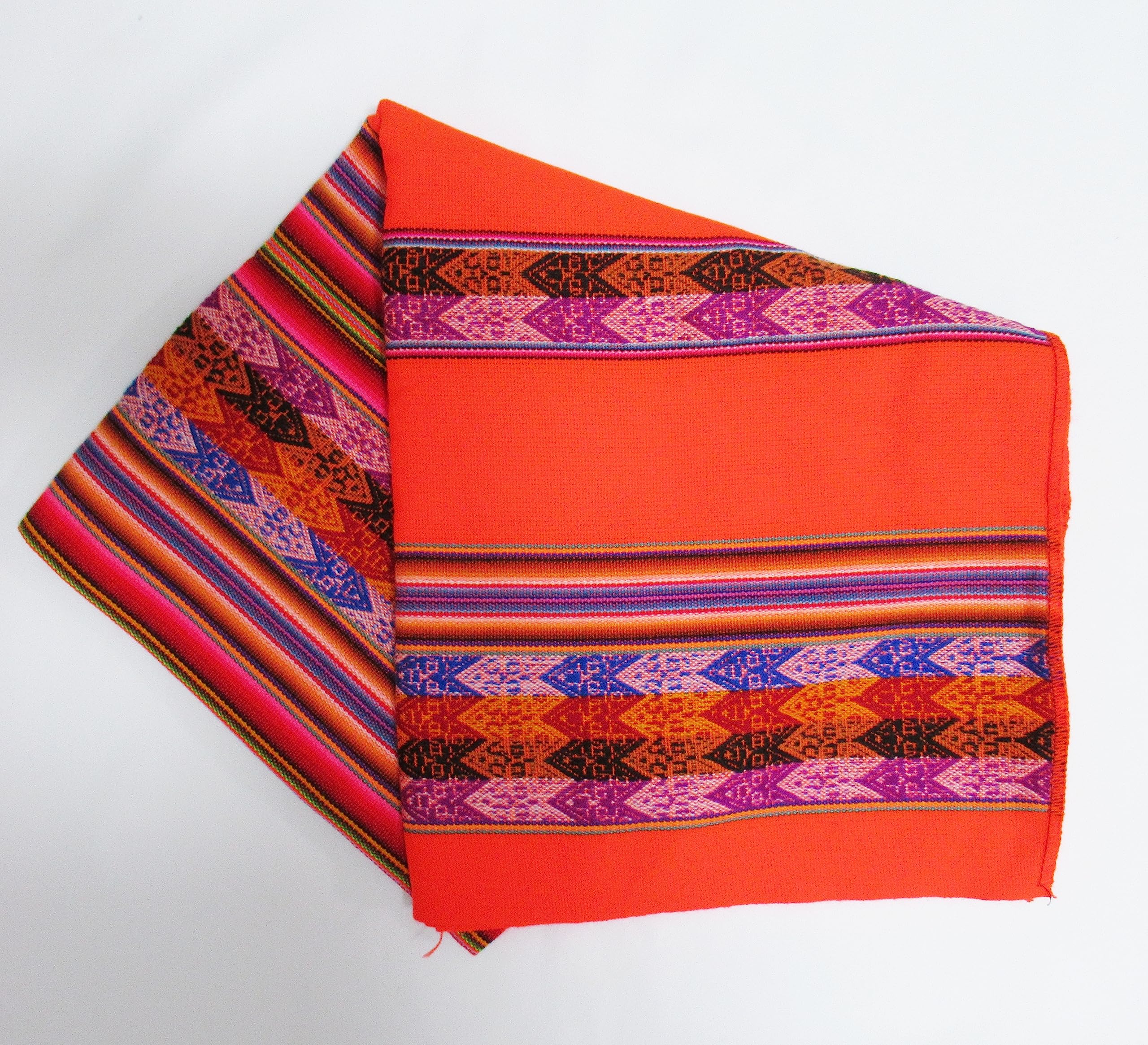 Amazon.co.jp: 【アワヨ・アワイヨ布のアンデス織物】【橙色・オレンジ