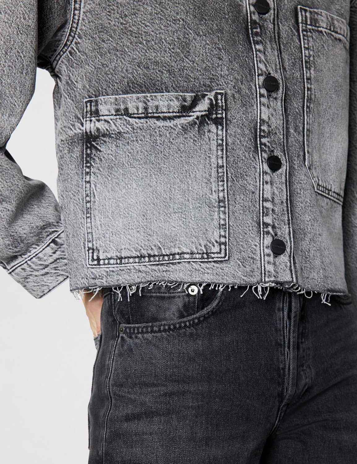 AllSaints womens Nicky Denim Shacket - Image 5