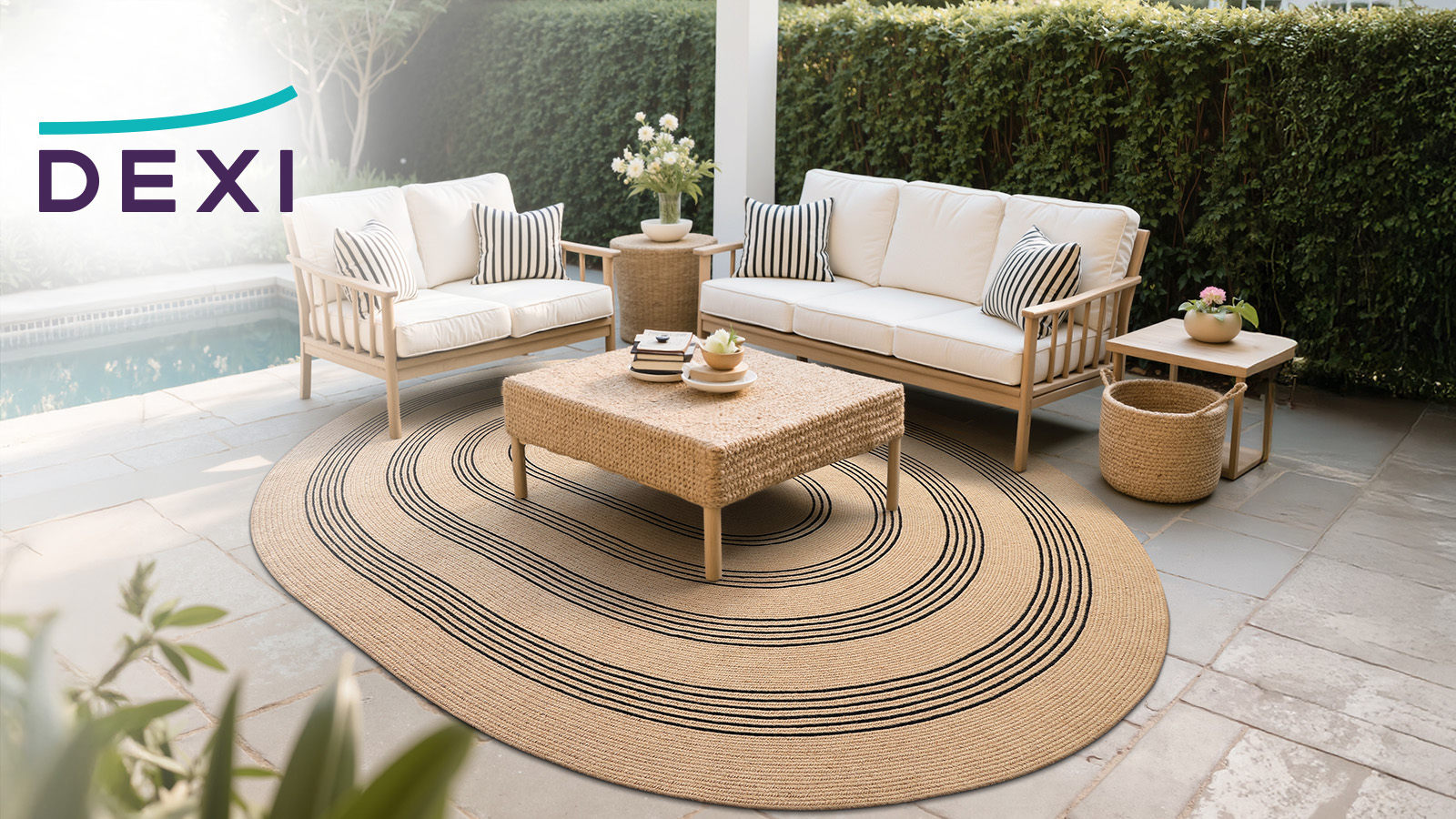 Amazon.com: DEXI Jute Area Rug Natural Fiber 8x10 Oval, Woven