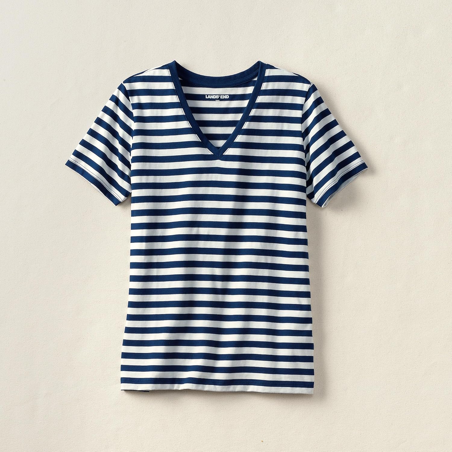 Lands' End Women's Relaxed American-Grown Supima Cotton V-Neck T-Shirt - Image 4