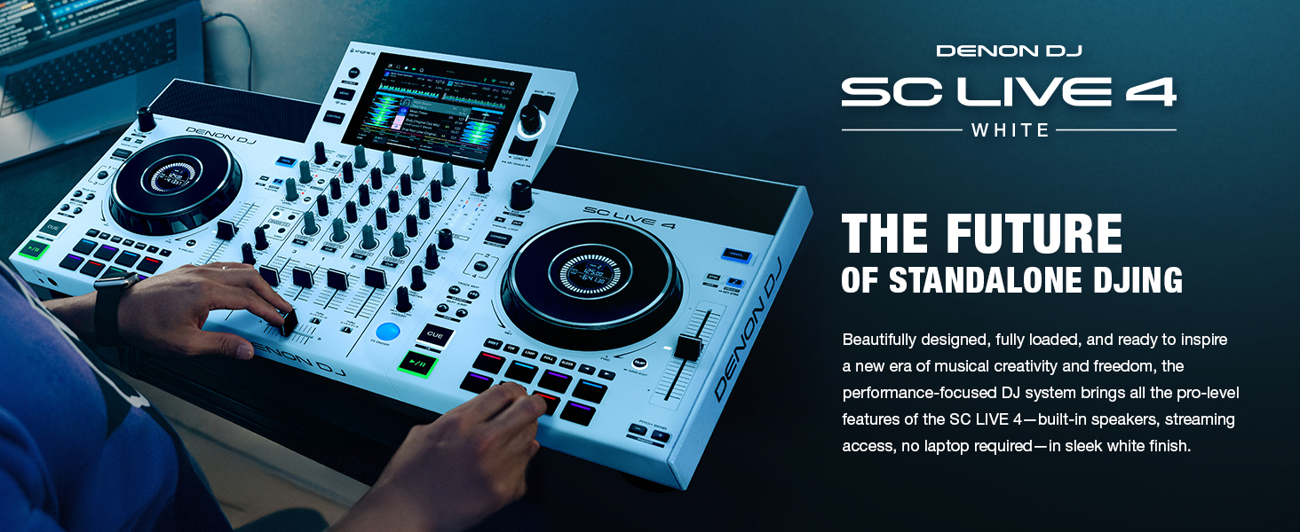 Denon SC LIVE 4 WHITE - Contrôleurs & Combinés DJ Autonome