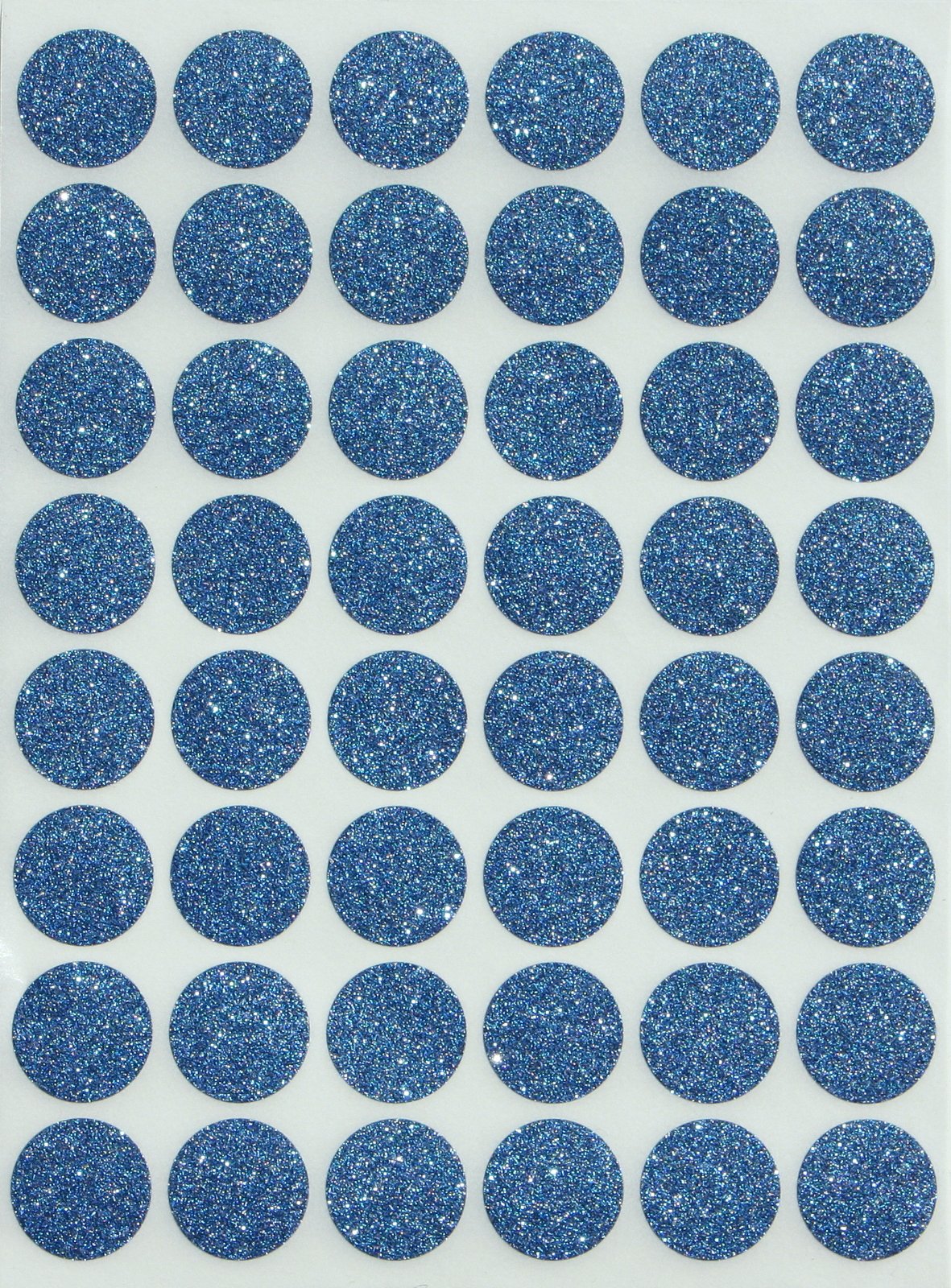 Royal Green Blue Sparkly Art Crafts Sticker 3/4" Diameter (11/16) Glitter Dot Stickers Sparkly Rounds 17mm - 720 Pack โ image 1