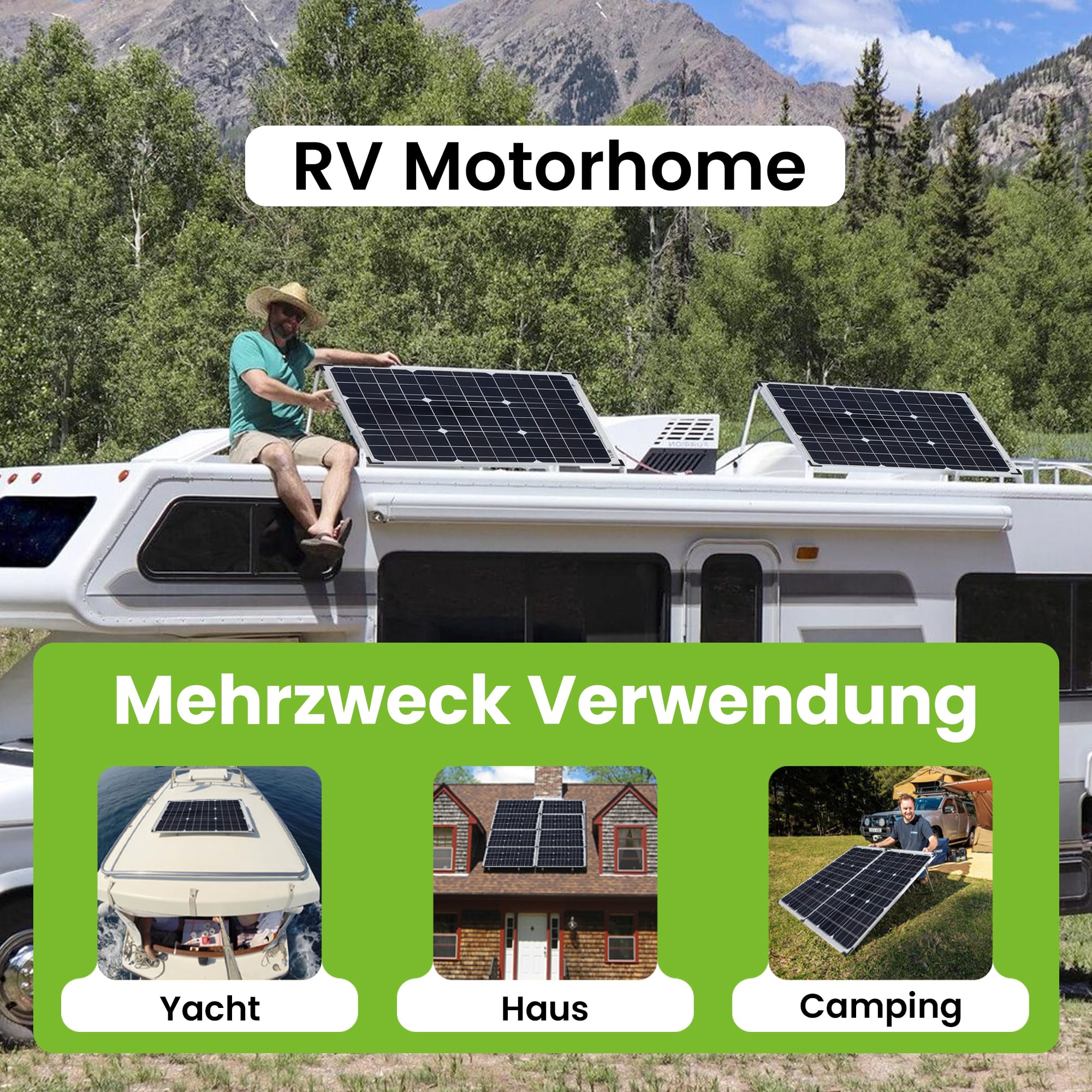 Offgridtec 50 W moduł słoneczny/panel słoneczny/ogniwo słoneczne 12 V, 3-01-001260