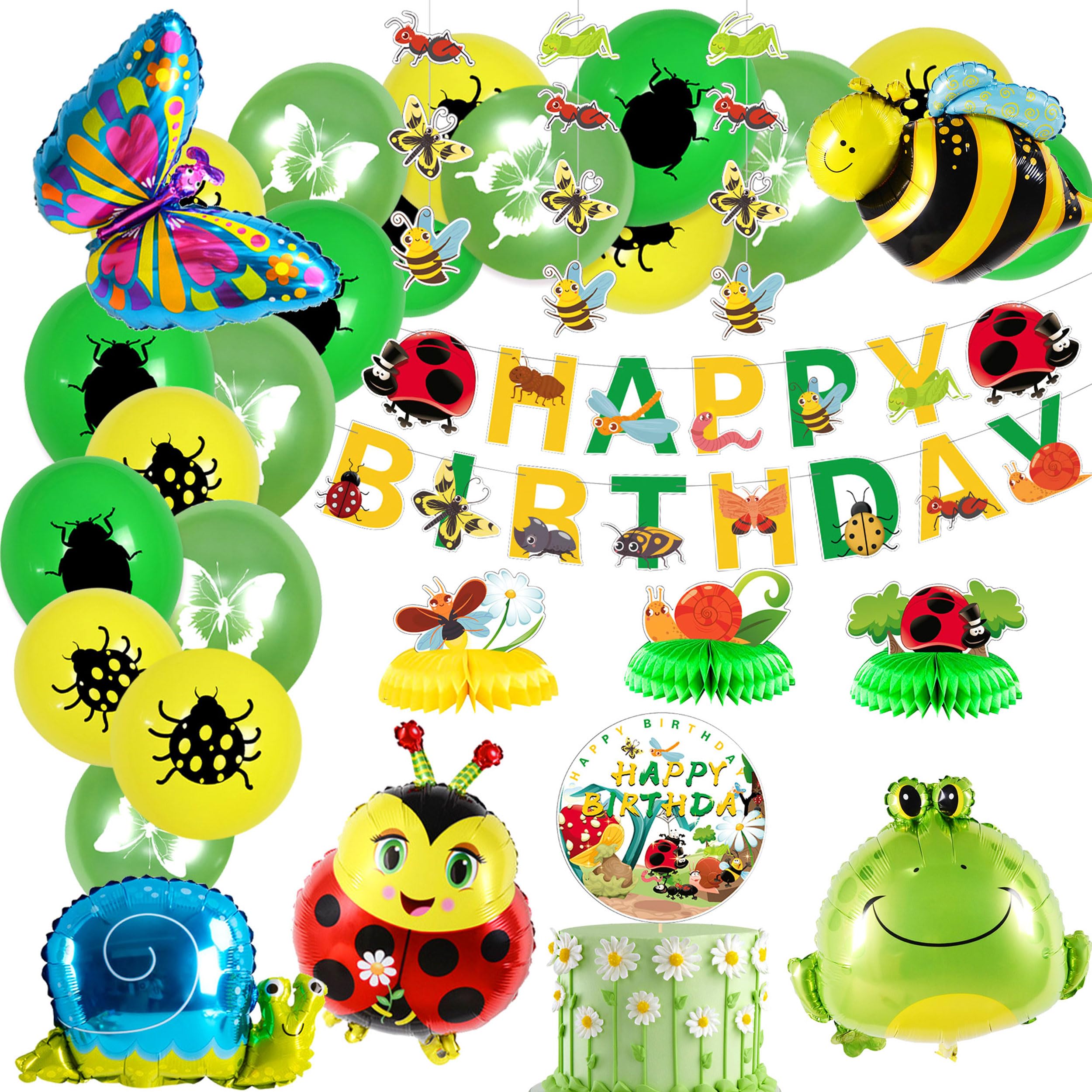 – JeVenis Insects Party Decorations Garden Birthday Decoration Insects Birthday Decoration Insect Balloons Bug Party Supplies Bug Balloons