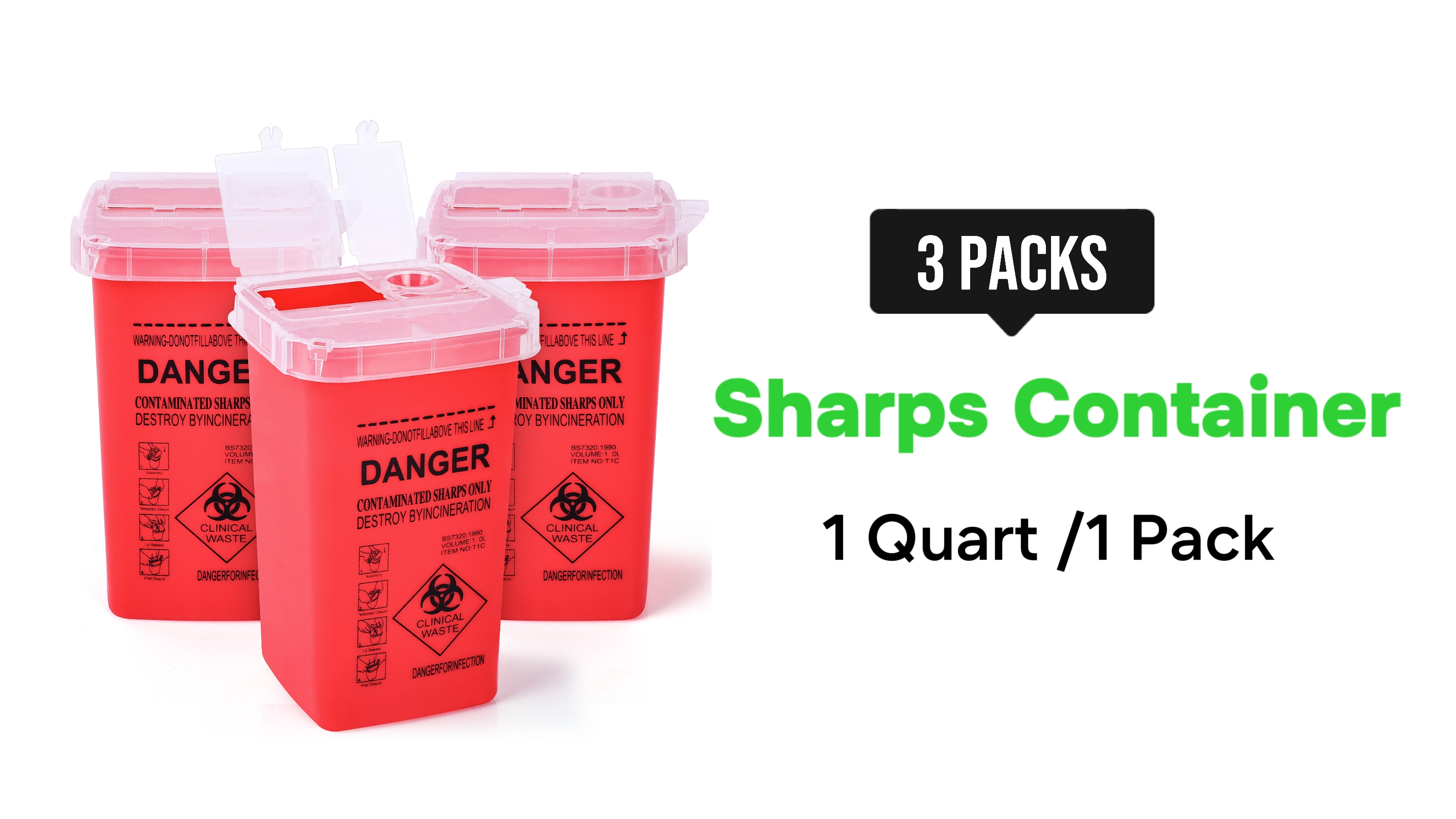 Llanowar Wastes 3枚セット Amazon.com: MITINU Black 1 Quart (3-Pack) Sharps Container for