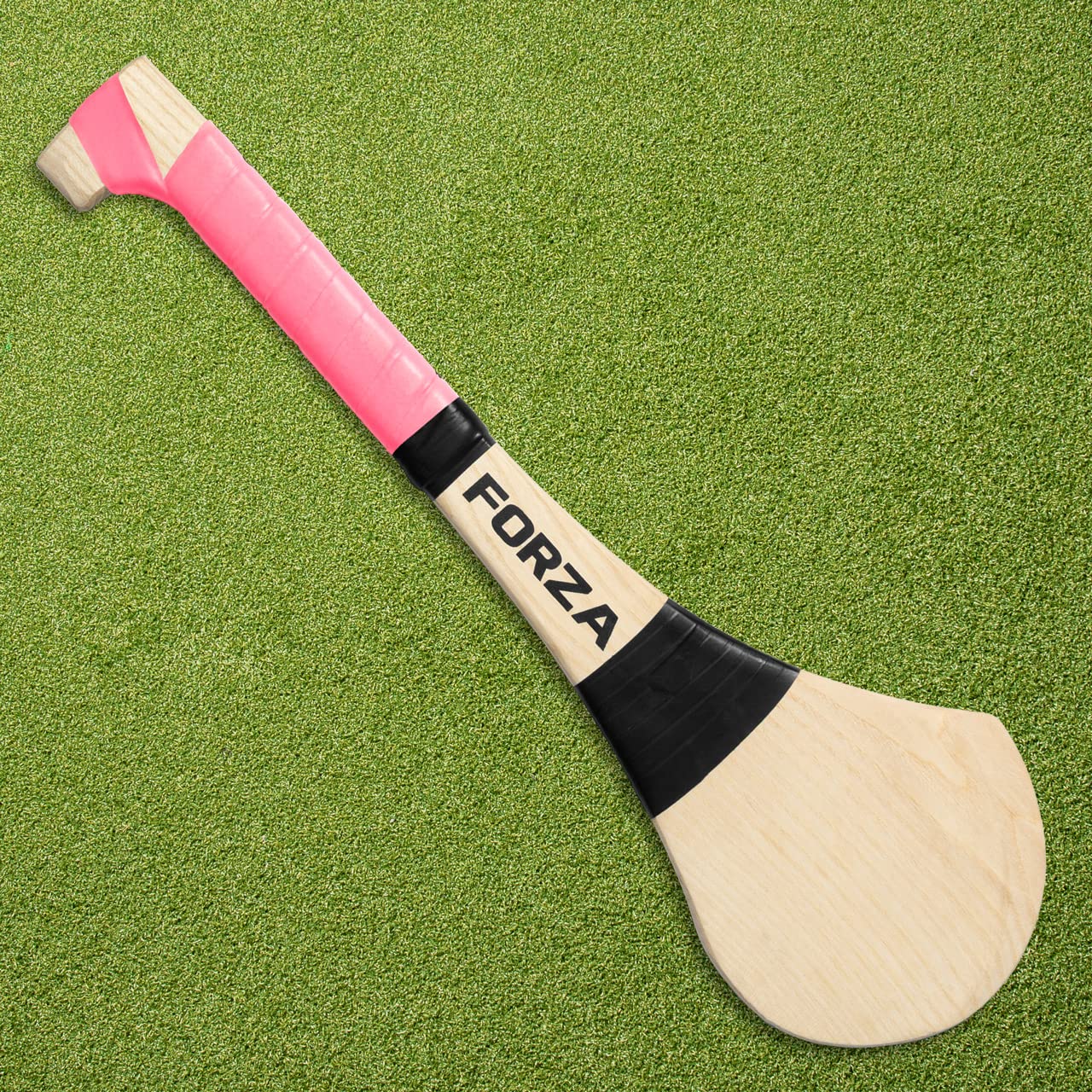 FORZA Ash Wood Hurling Stick - GAA Hurling & Camogie Stick [5 Sizes] (Pink, 18in)