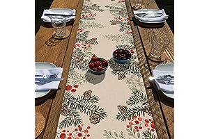 Seliem Winter Table Runner: Festive Farmhouse Charm for Your Holiday Table