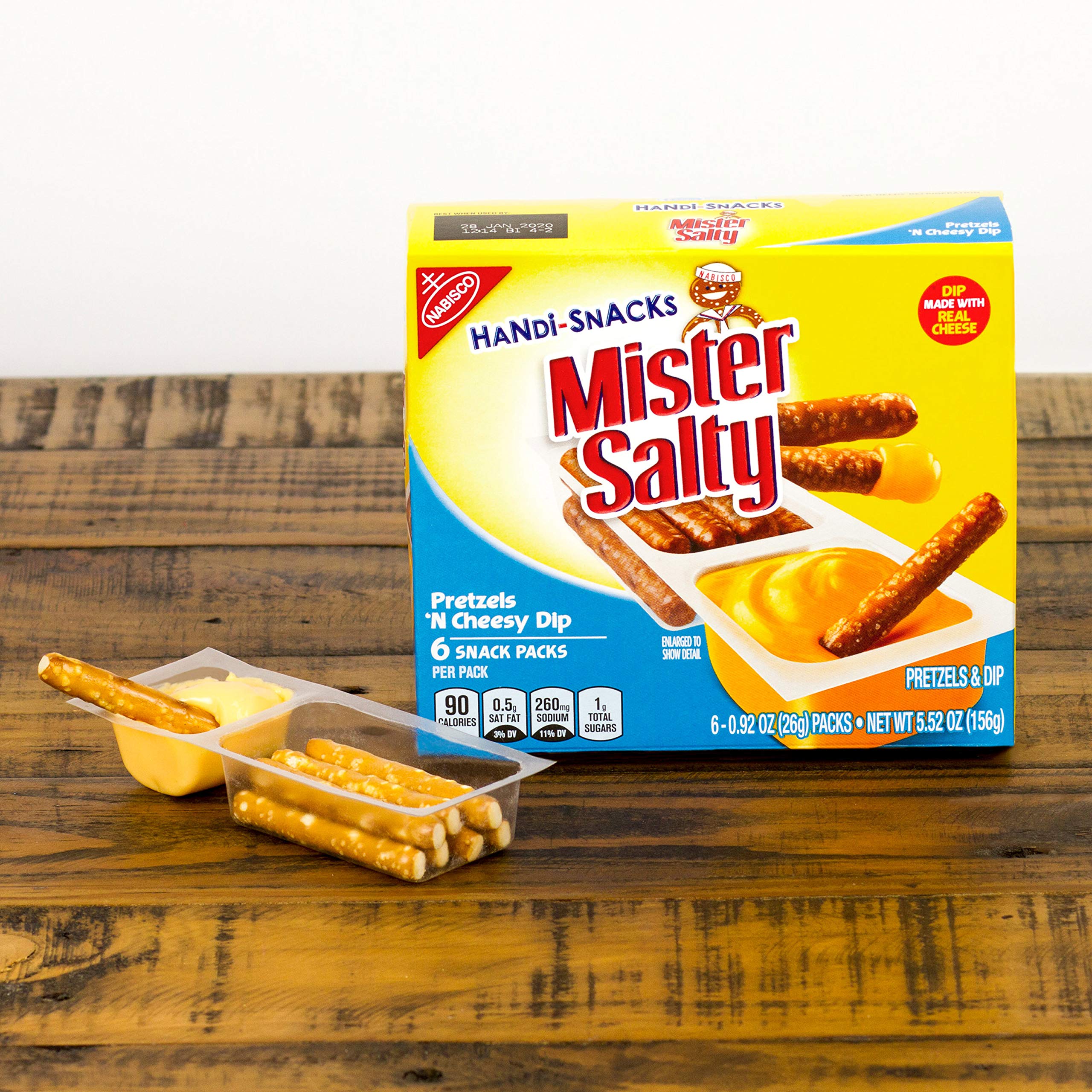 HandiSnacks Mister Salty Pretzels 'N Cheese Dip, 6 0.92oz packs Buy