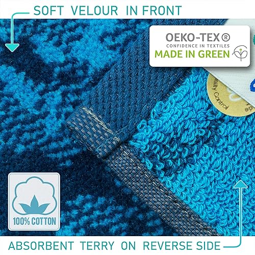 Miniatura 3 de Softerry Toalla de playa grande de lujo de 40 x 70 pulgadas, calidad de hotel y resort 100% algodón suave, respetuosa con el medio ambiente, toalla