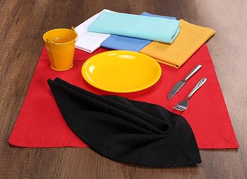 Miniatura 62 de Servilleta de tela de algodón de 18 x 18 pulgadas, color azul, servilletas de uso diario, servilletas de algodón, servilletas de boda, servilletas