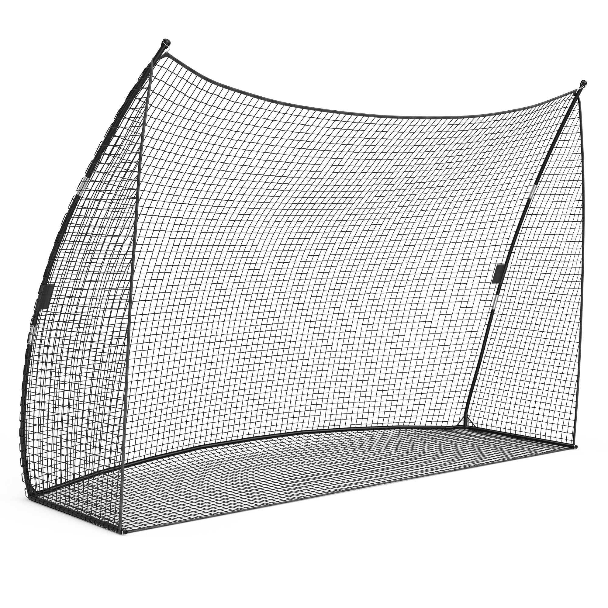 Aptliton Tragbares Golftrainingsnetz, 305 x 93 x 217 cm, Schwarz, Schlagnetz aus Eisen und robustem PE-Netz, einfache Montage für drinnen und draußen, Swing-Training