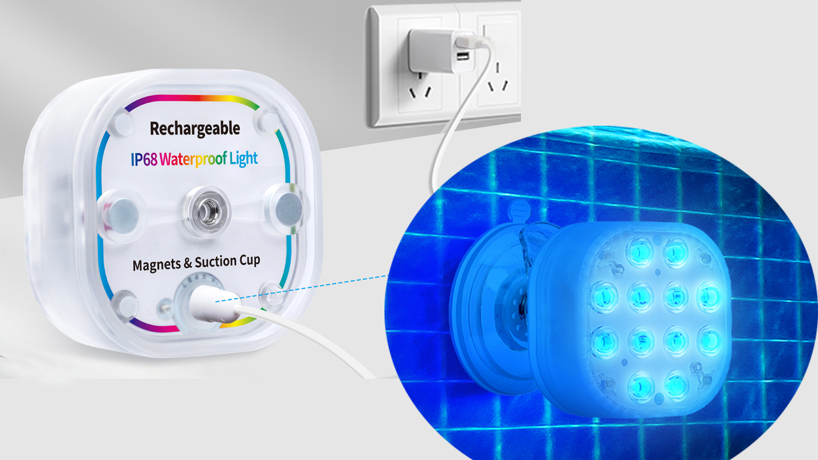 Amazon.com : VIDOME Rechargeable Pool Lights for above