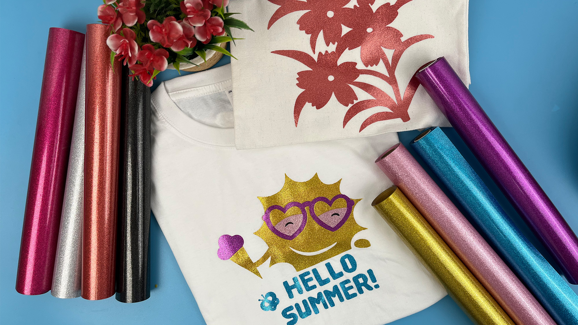 Vinile Termoadesivo per Tessuti, Oro Chiaro Glitter HTV Termovinile per Tessuti 30,5 x 182 cm Vinile Termoadesivo Pellicola per Plotter con Glitter Heat Transfer Vinyl per Cricut Fai da Te Magliette