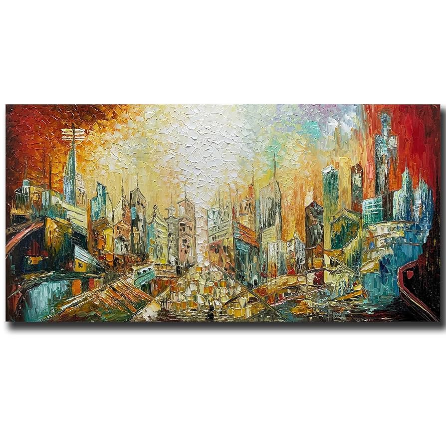 【真作】絵画　ガラス絵　鮮やかな色彩と力強いタッチの風景画　鮮烈な筆致　W43 真作】絵画 ガラス絵 風景画 懐かしい日本の原風景 静寂な海と