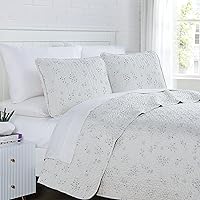 Vista 22 de Southshore Fine Living, Inc. Juego de edredón de tamaño individual/individual XL con funda de almohada a juego, diseño moderno de puntada circular