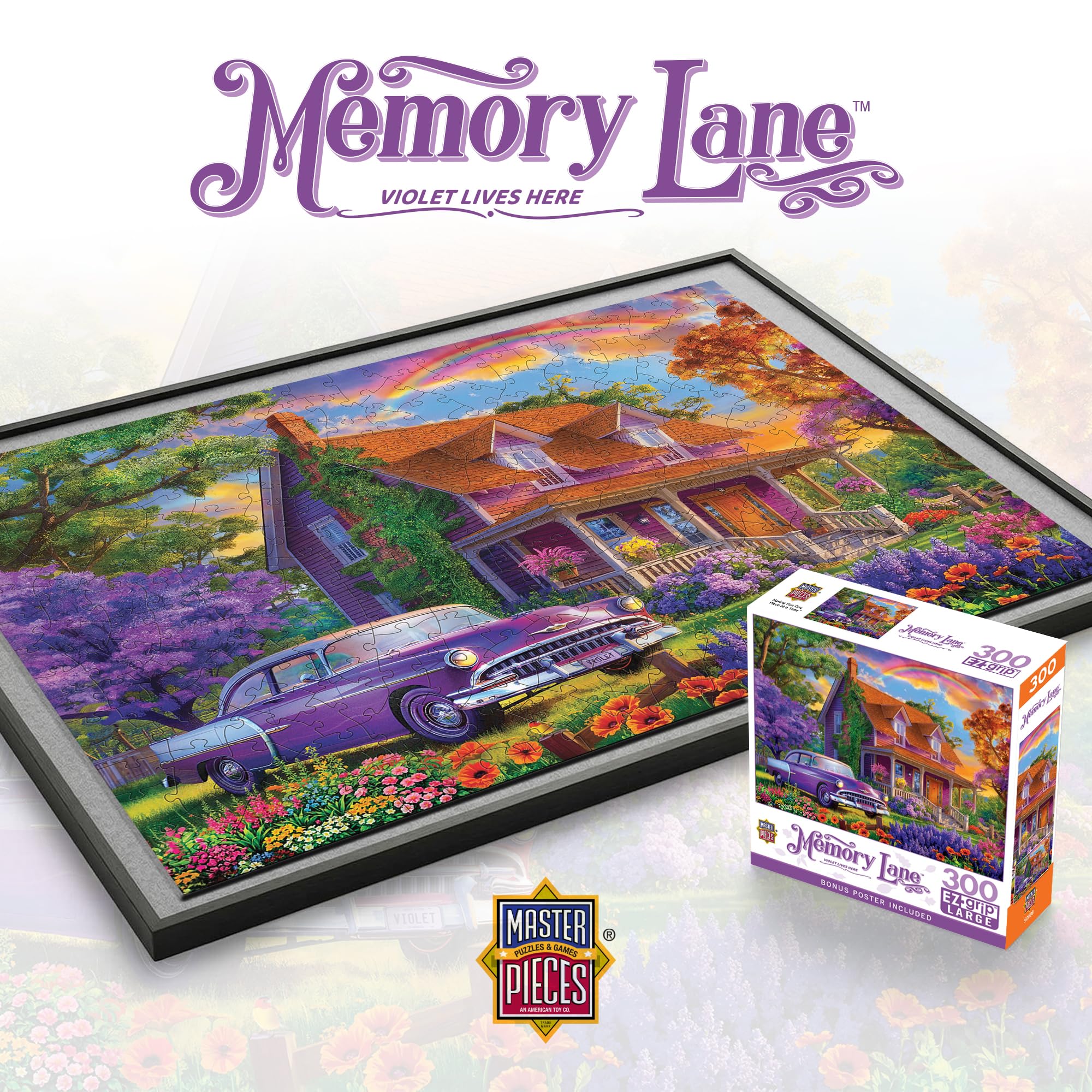 Amazon.com: MasterPieces 300 Piece EZ Grip Jigsaw Puzzle - Violet