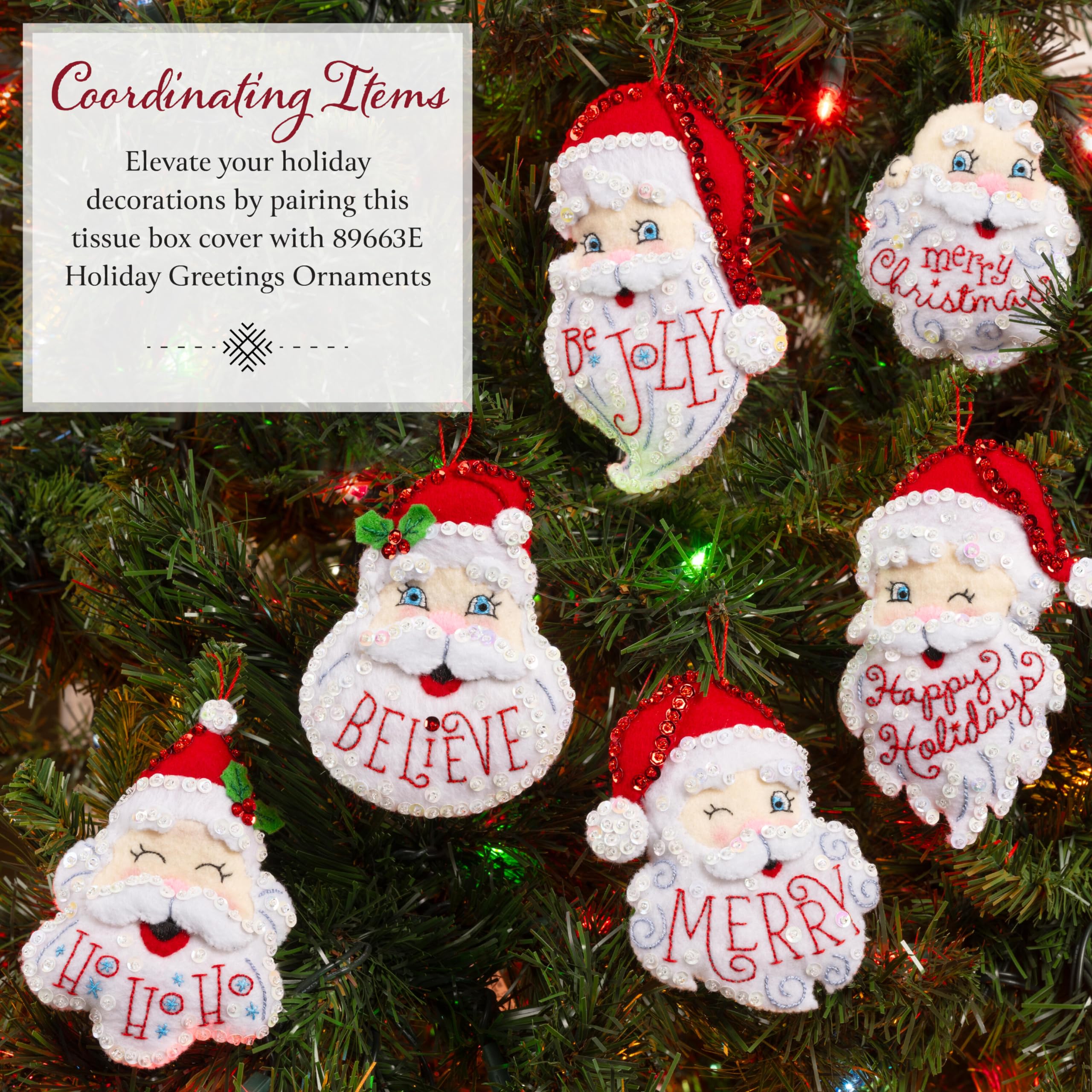 Bucilla Kits Bucilla Jolly Old St. Nick 12 Pce Felt Christmas