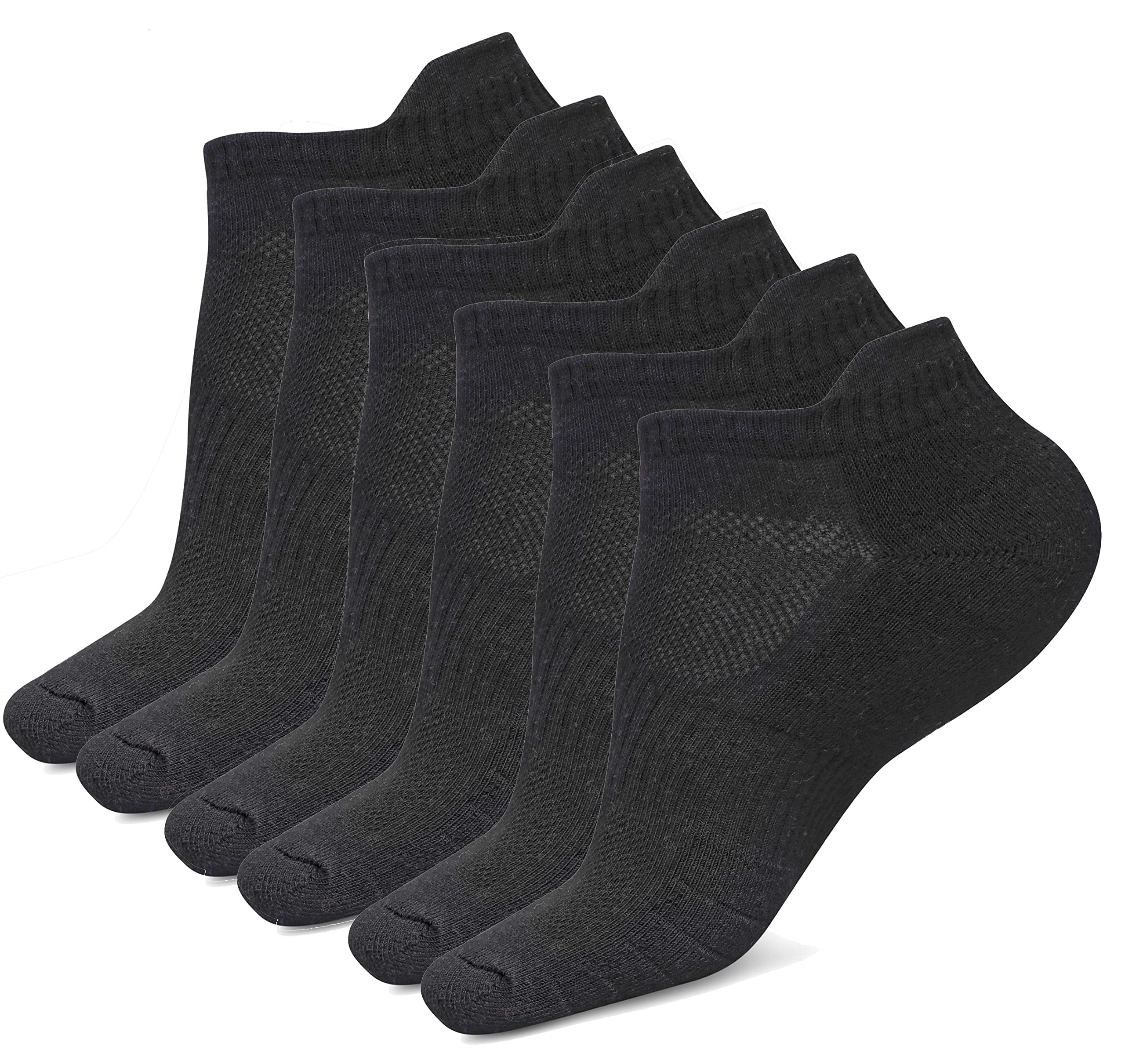 6 Pairs Ladies Mens Low Cut Breathable Ankle Trainer Socks For Casual Running Walking Fitness Outdoor Sports Multicolour UK