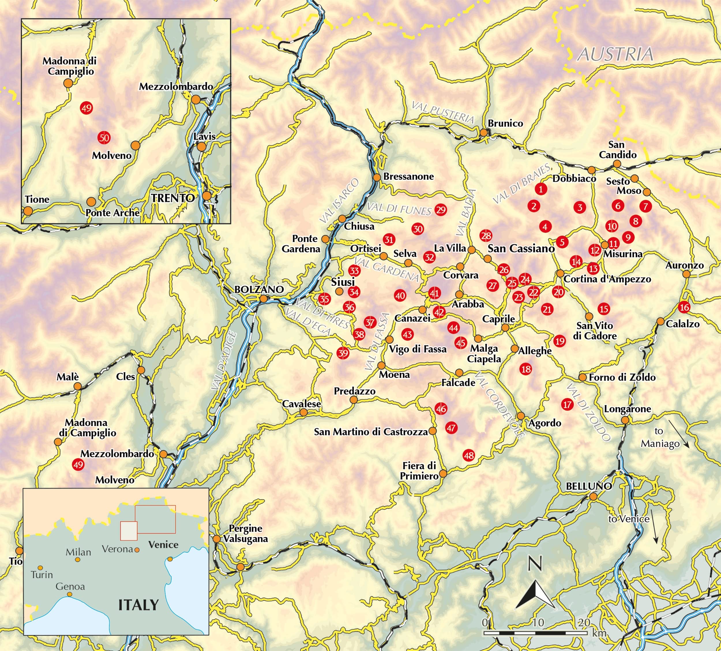 Shorter walks in the dolomites: 50 short walks and all-day hikes in the Italian Dolomites (Cicerone guides)